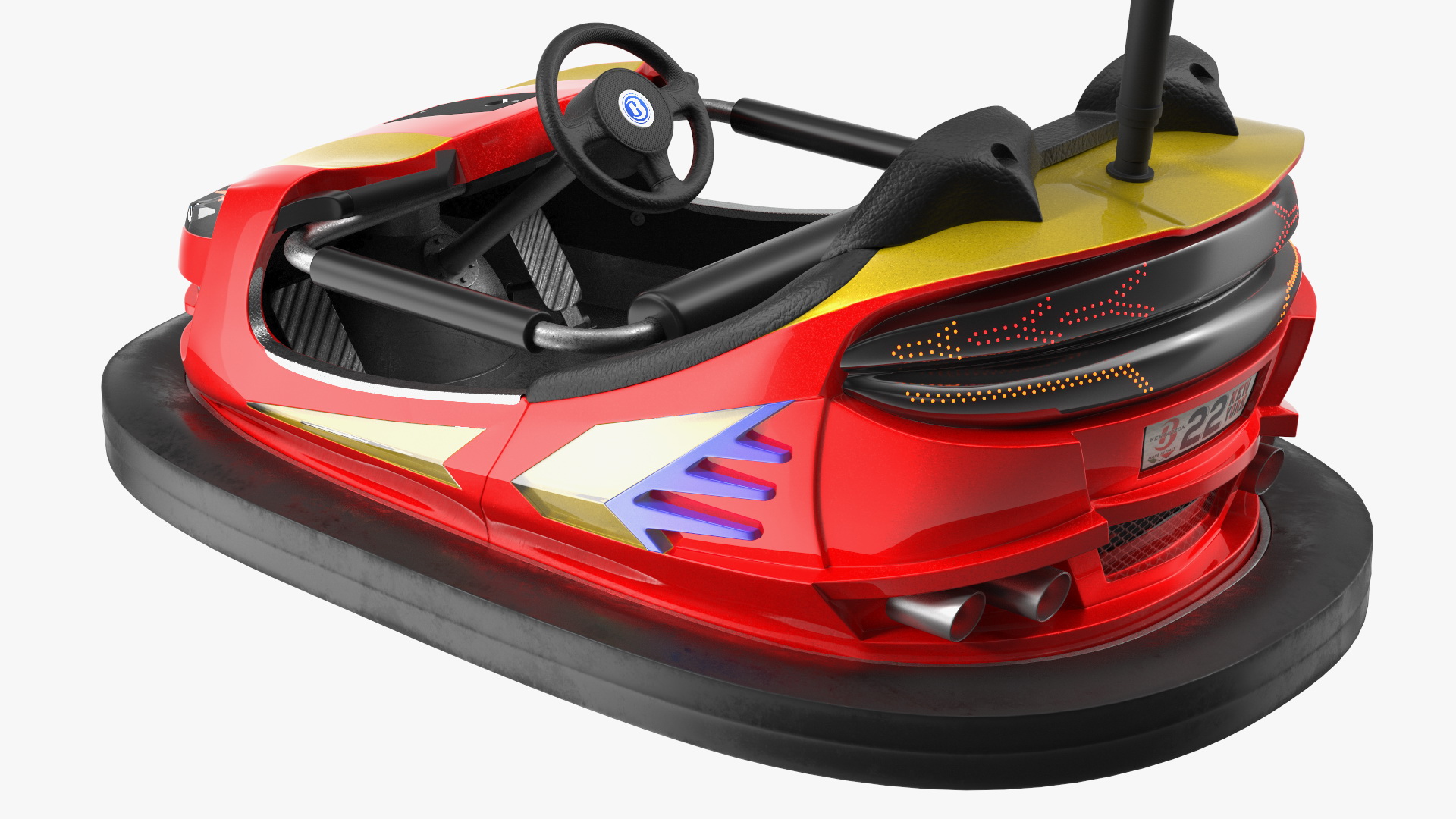 3D Bertazzon Bumper Car Electric Red model