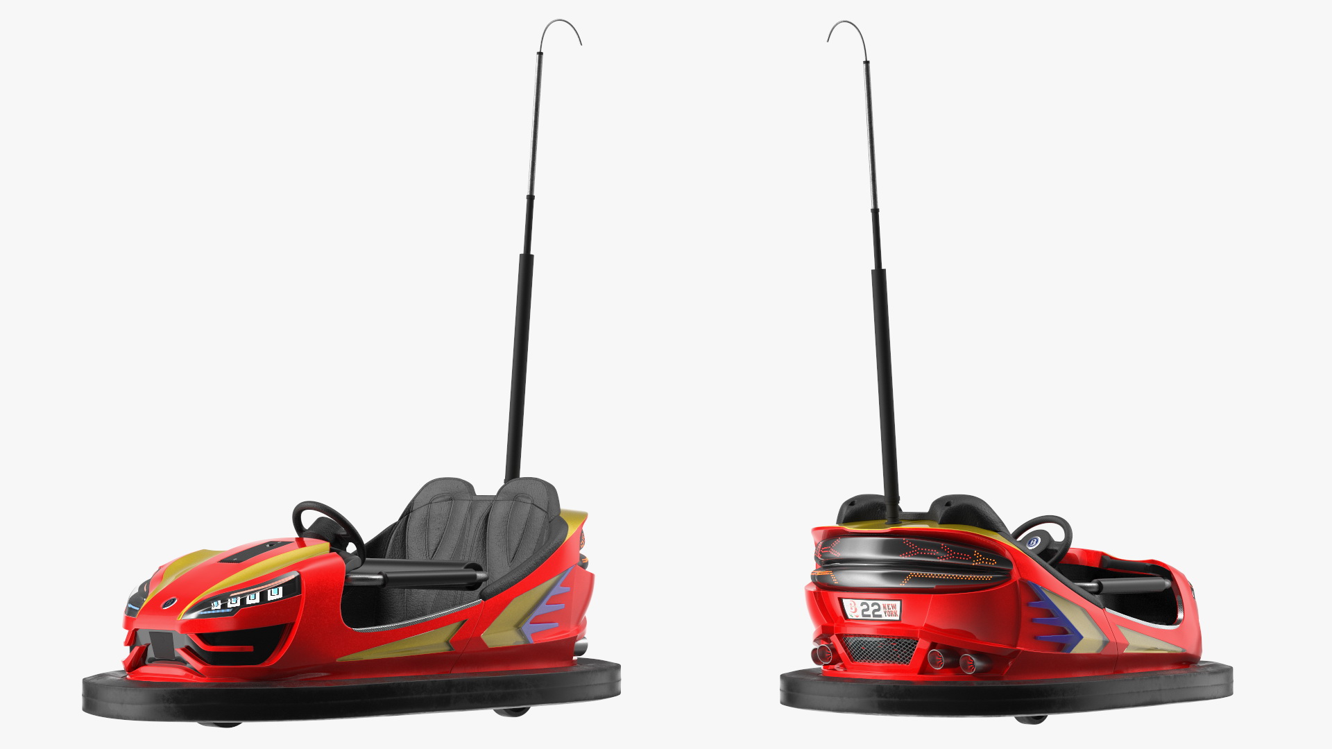 3D Bertazzon Bumper Car Electric Red model