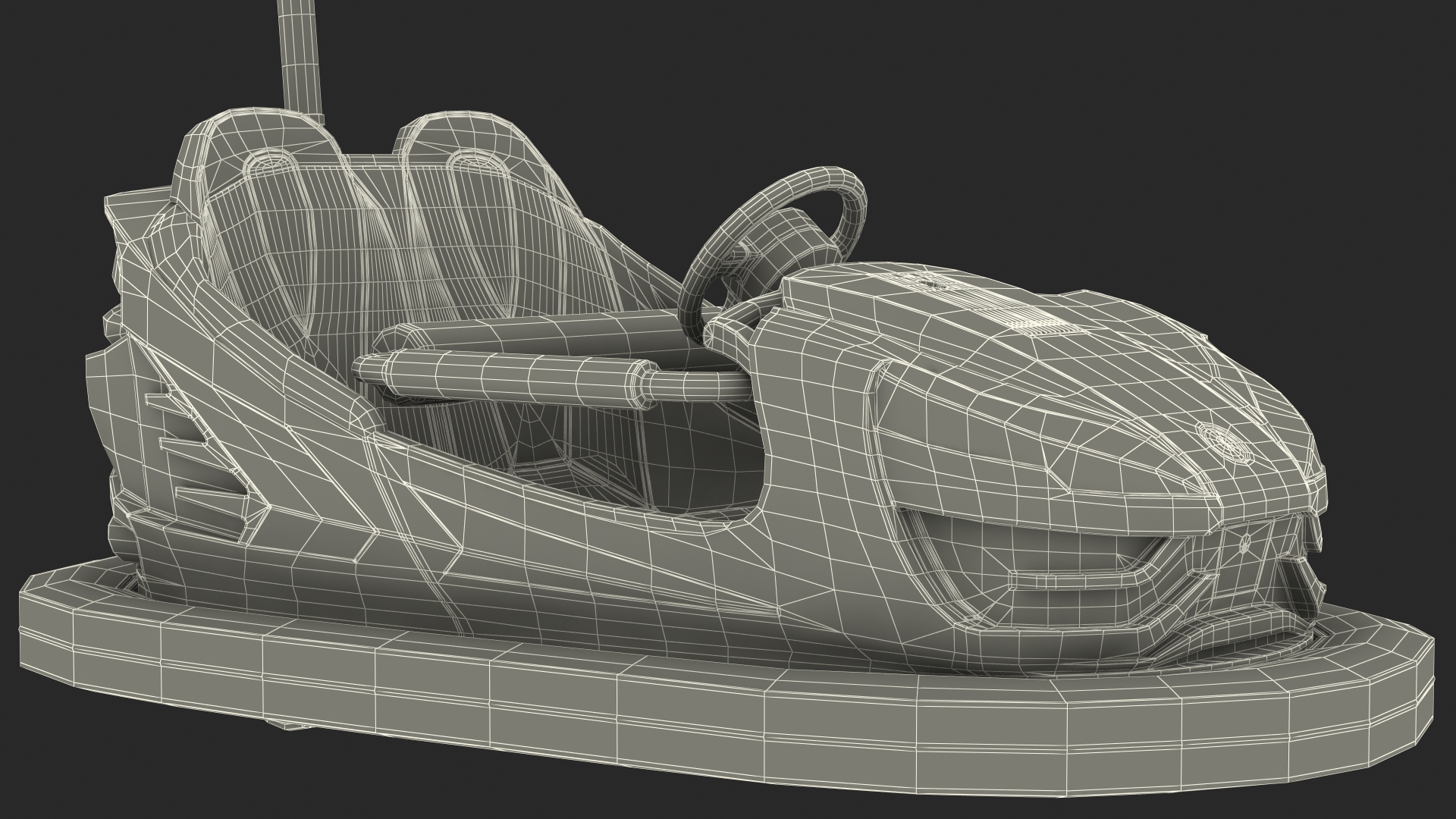 3D Bertazzon Bumper Car Electric Red model