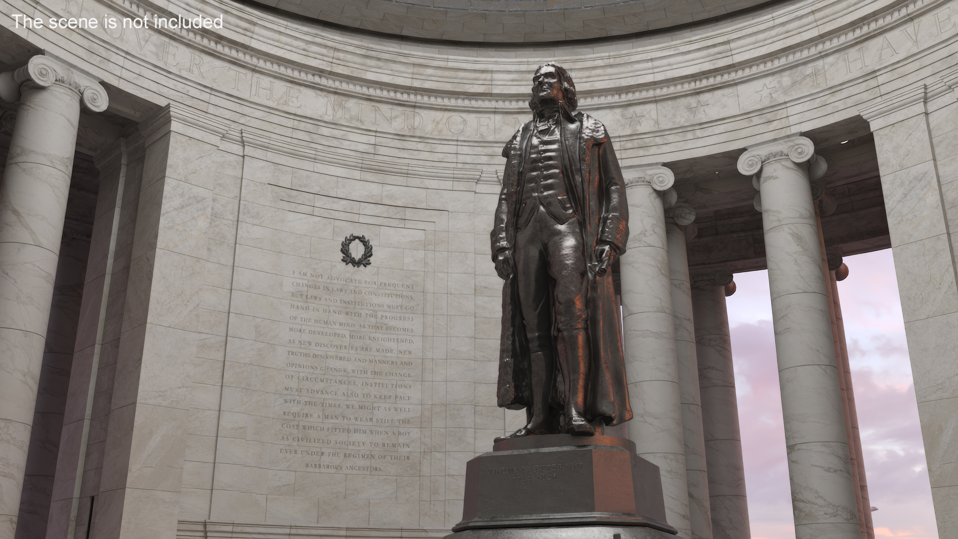 3D Thomas Jefferson Statue for 3D Print