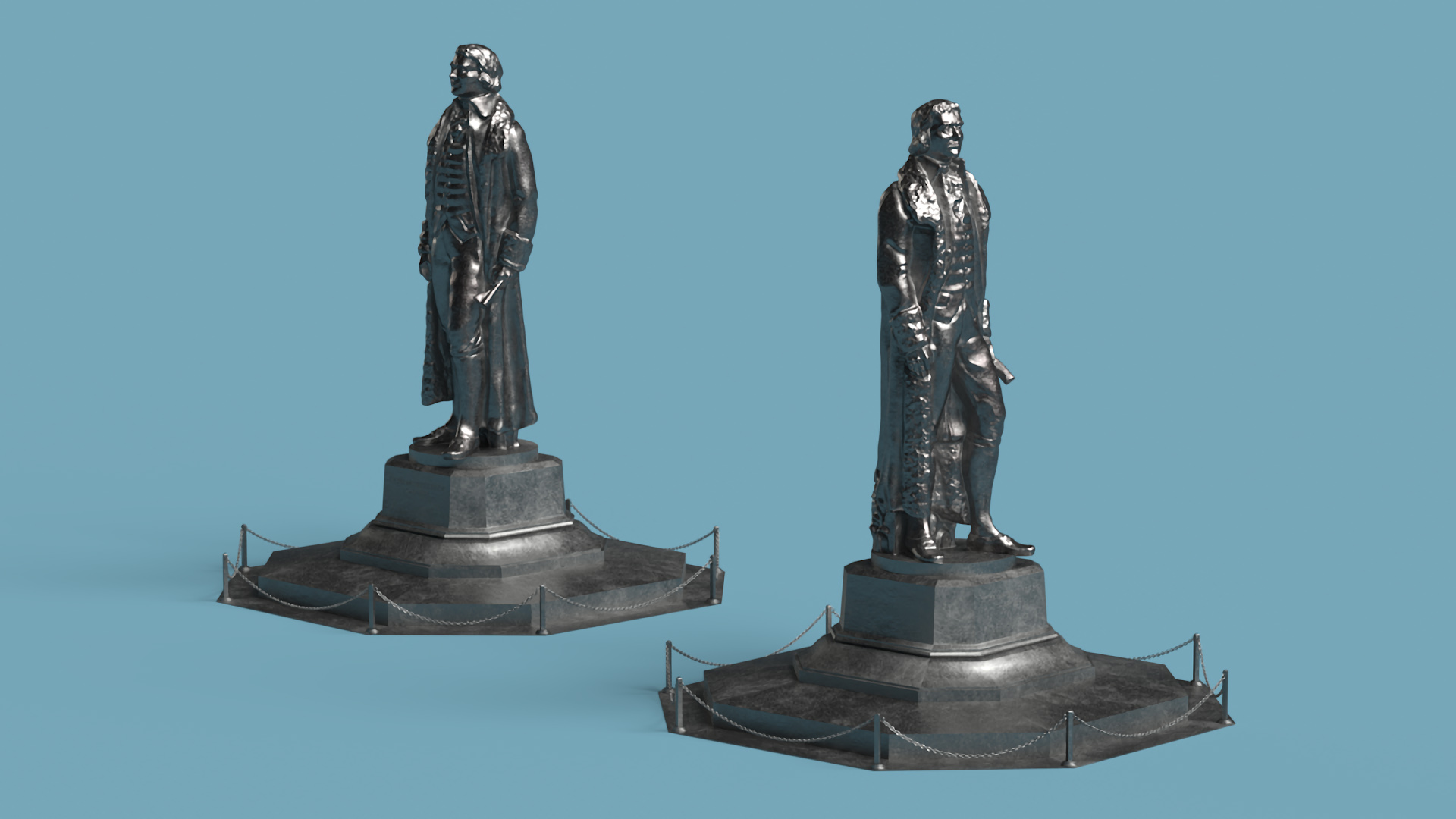 3D Thomas Jefferson Statue for 3D Print