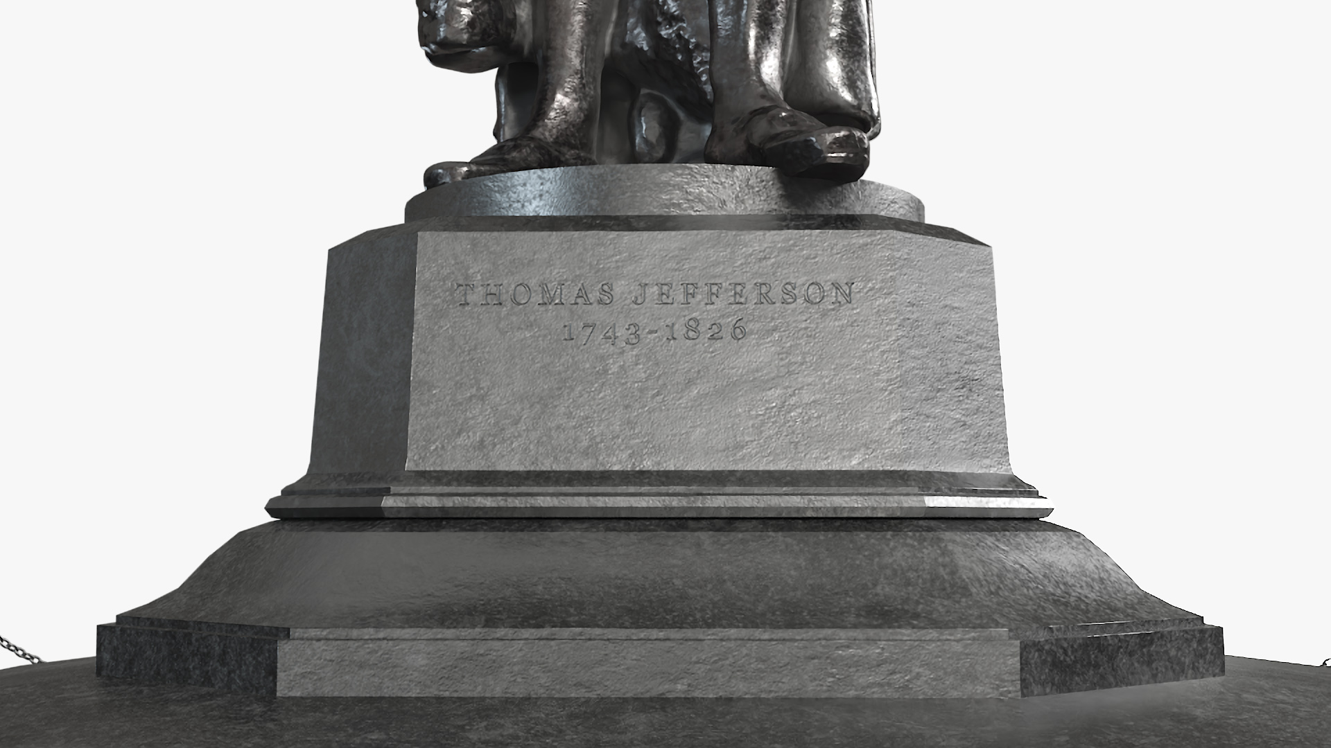 3D Thomas Jefferson Statue for 3D Print