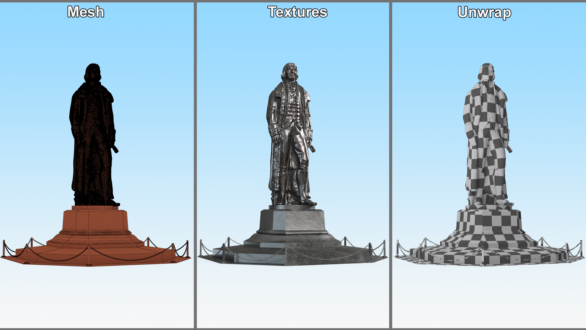 3D Thomas Jefferson Statue for 3D Print