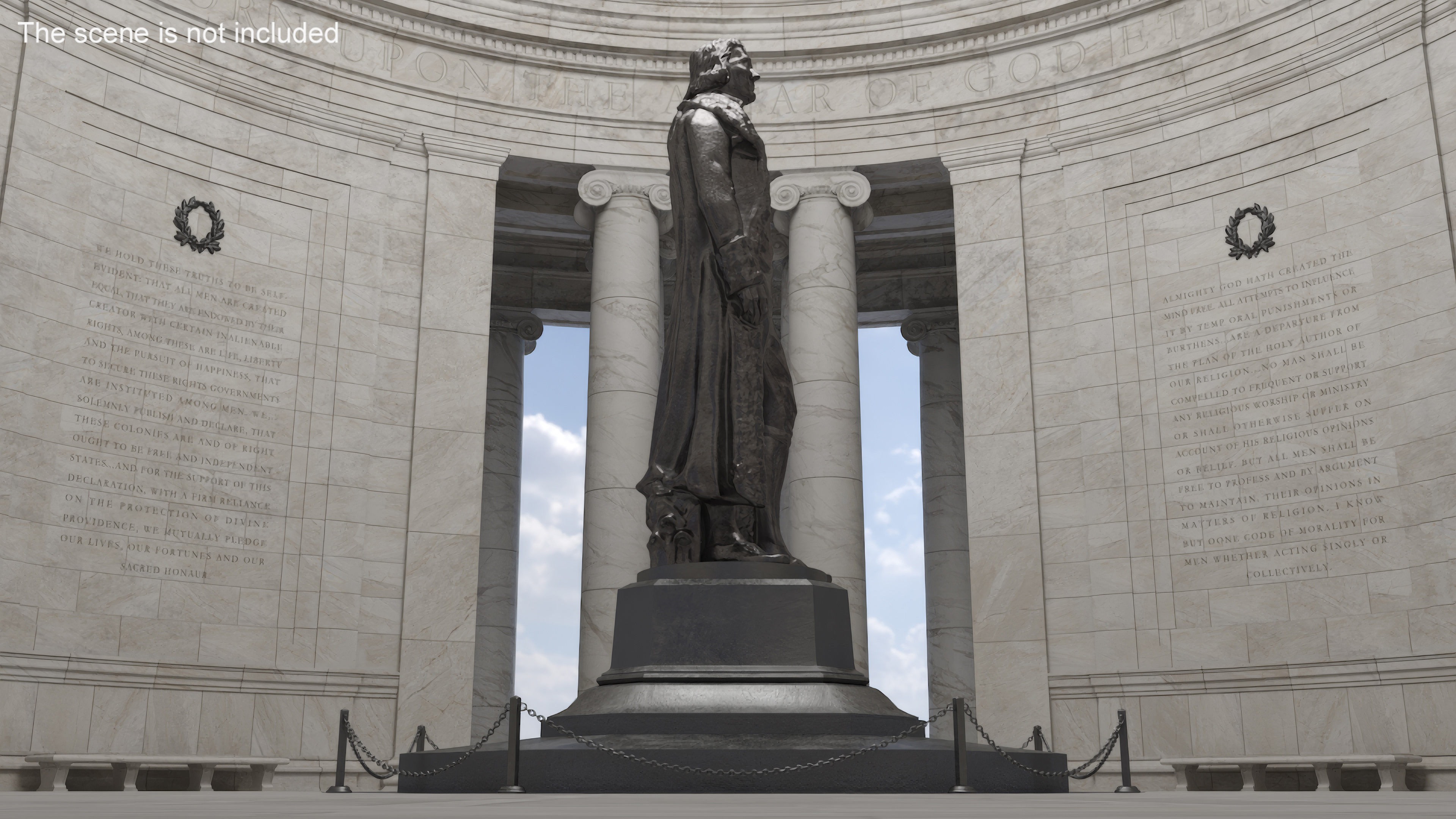 3D Thomas Jefferson Statue for 3D Print