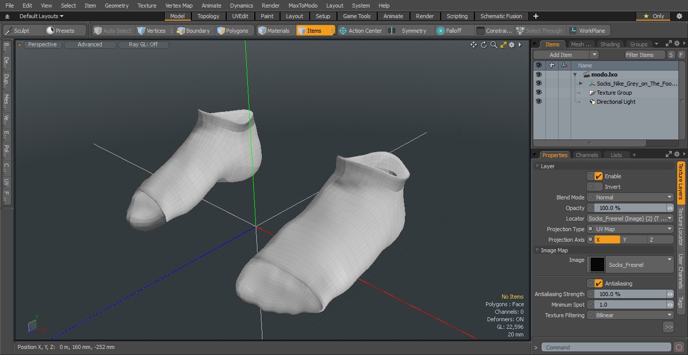 3D Socks Nike Grey on The Foot Standing