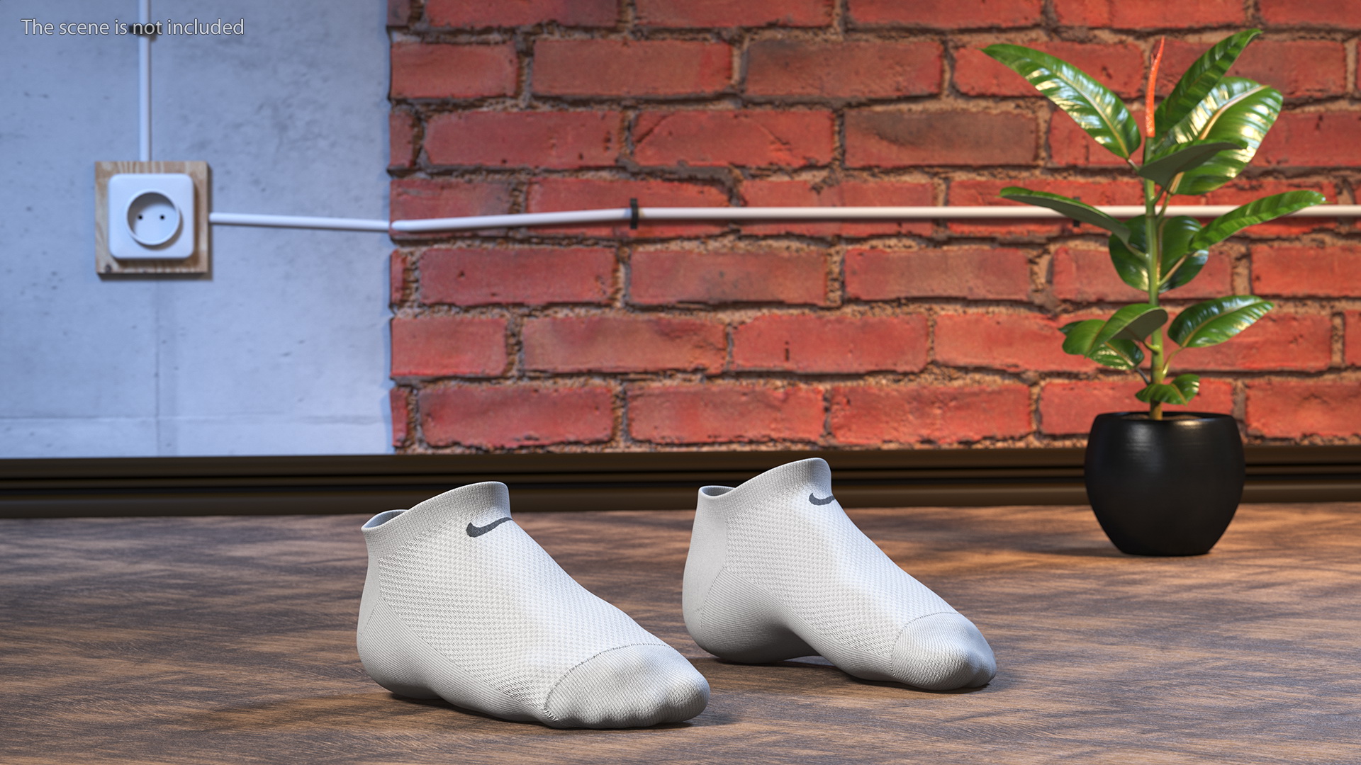 3D Socks Nike Grey on The Foot Standing