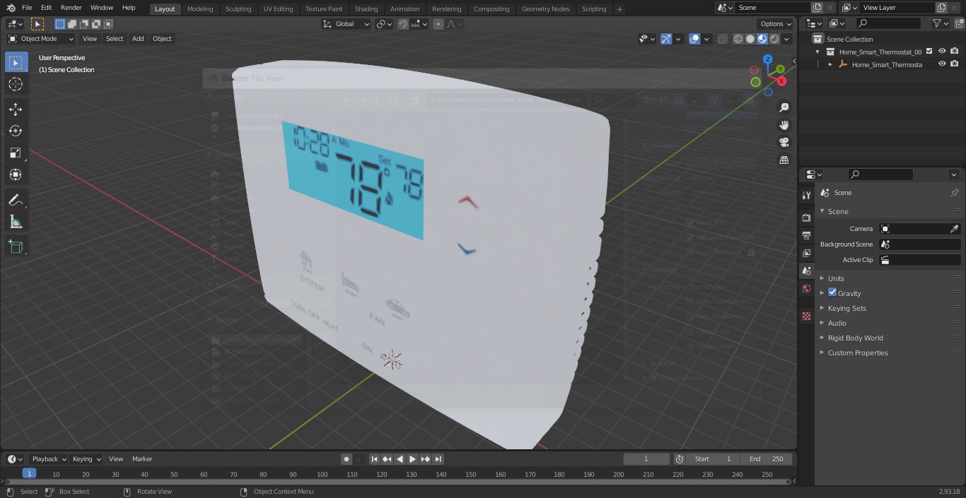 3D Home Smart Thermostat