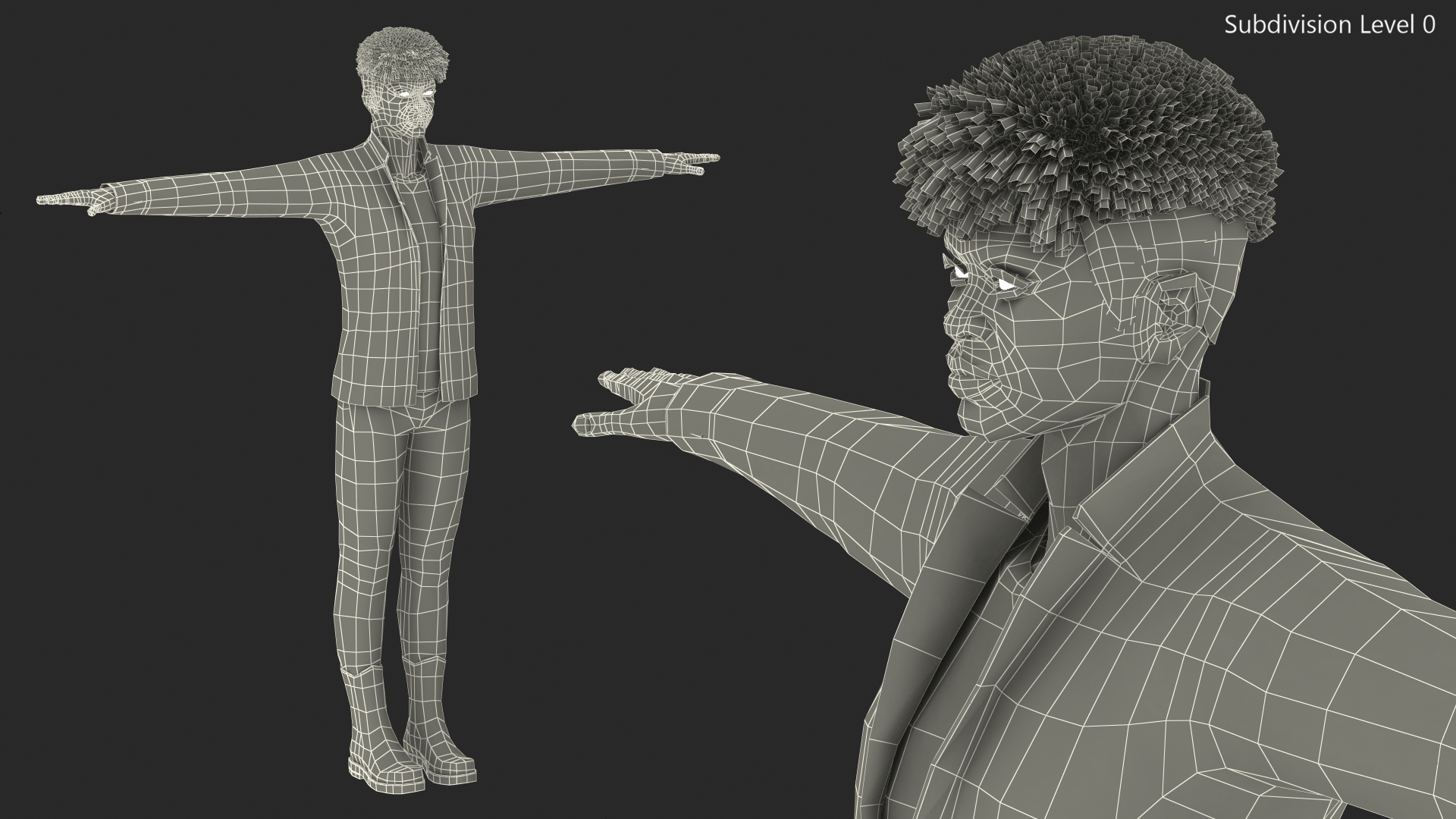 Light Skin Teenager Fashionable Style T Pose 3D model