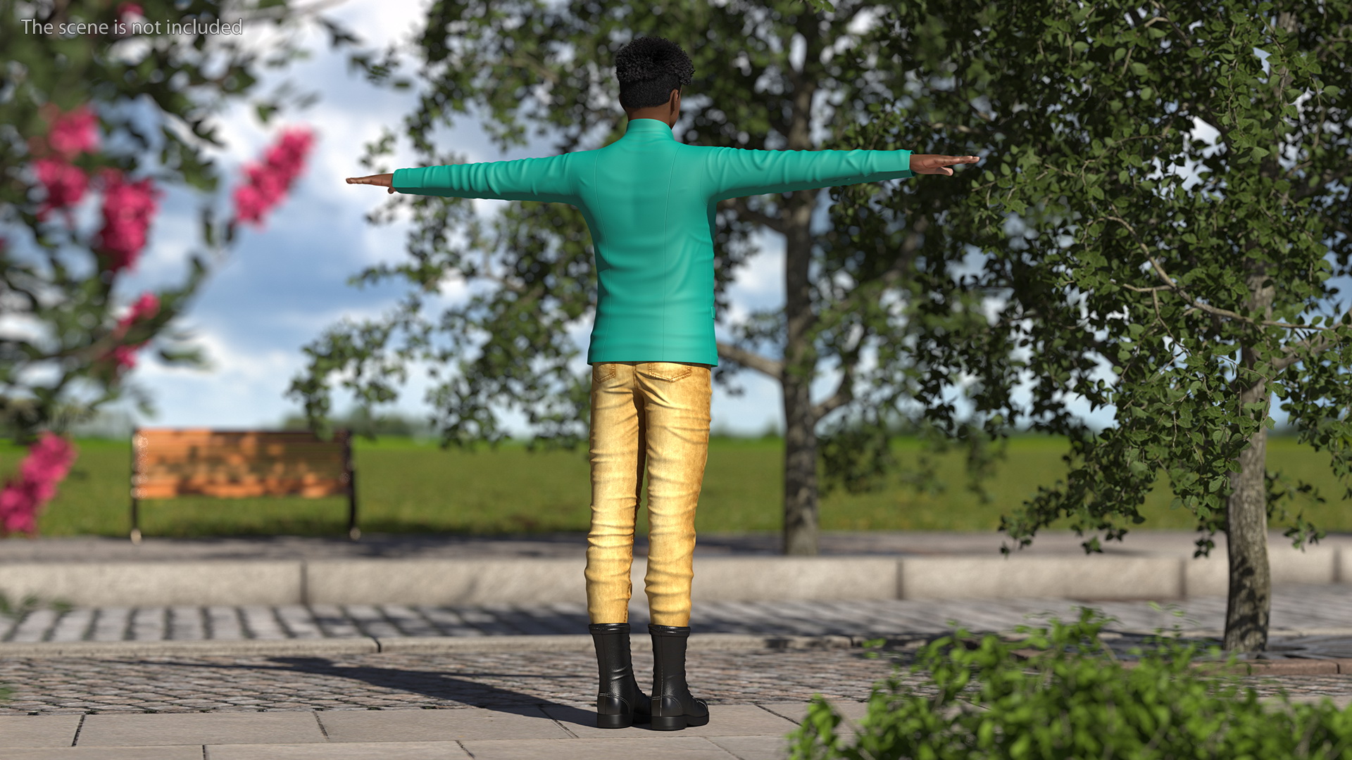Light Skin Teenager Fashionable Style T Pose 3D model