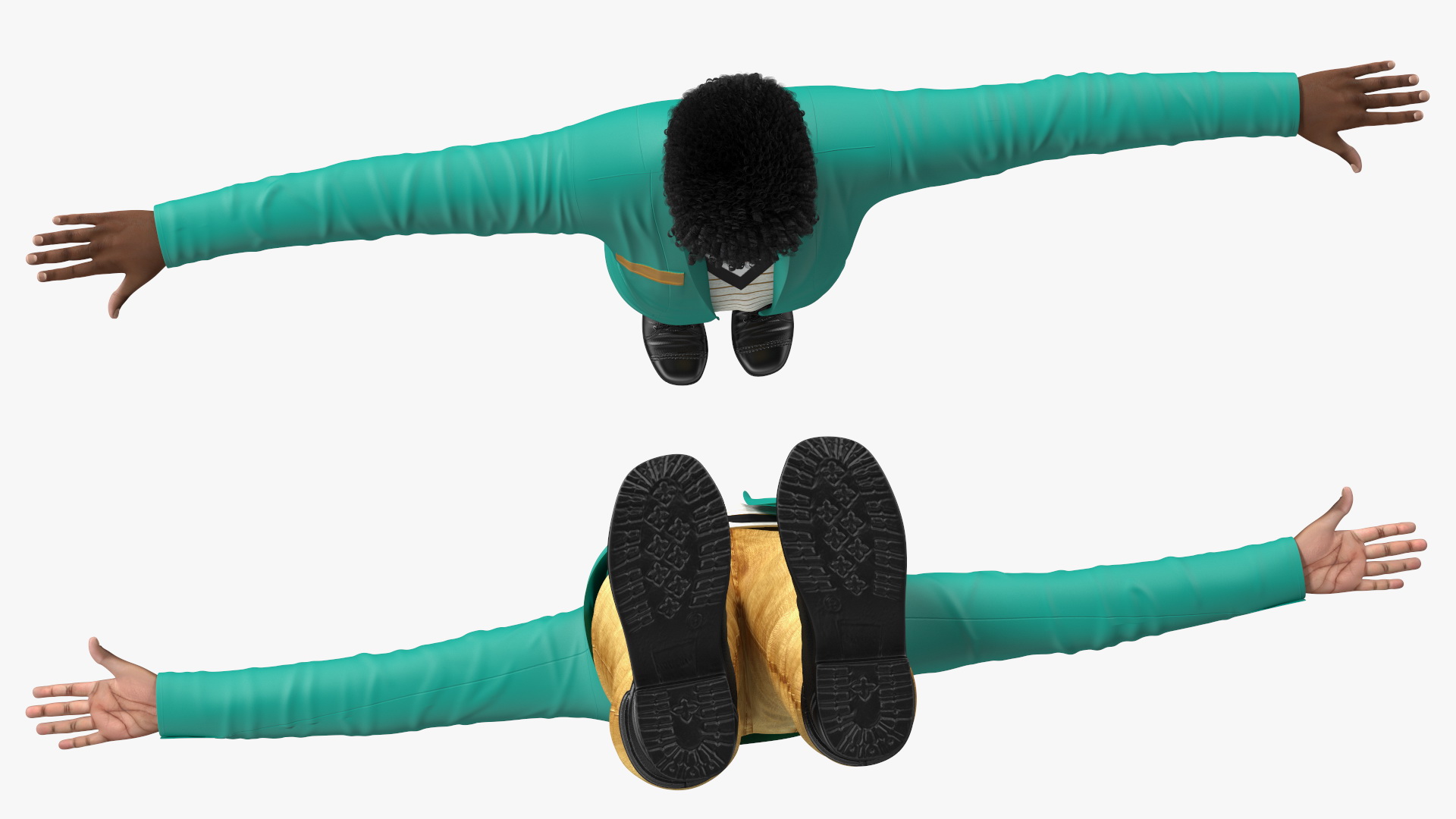 Light Skin Teenager Fashionable Style T Pose 3D model
