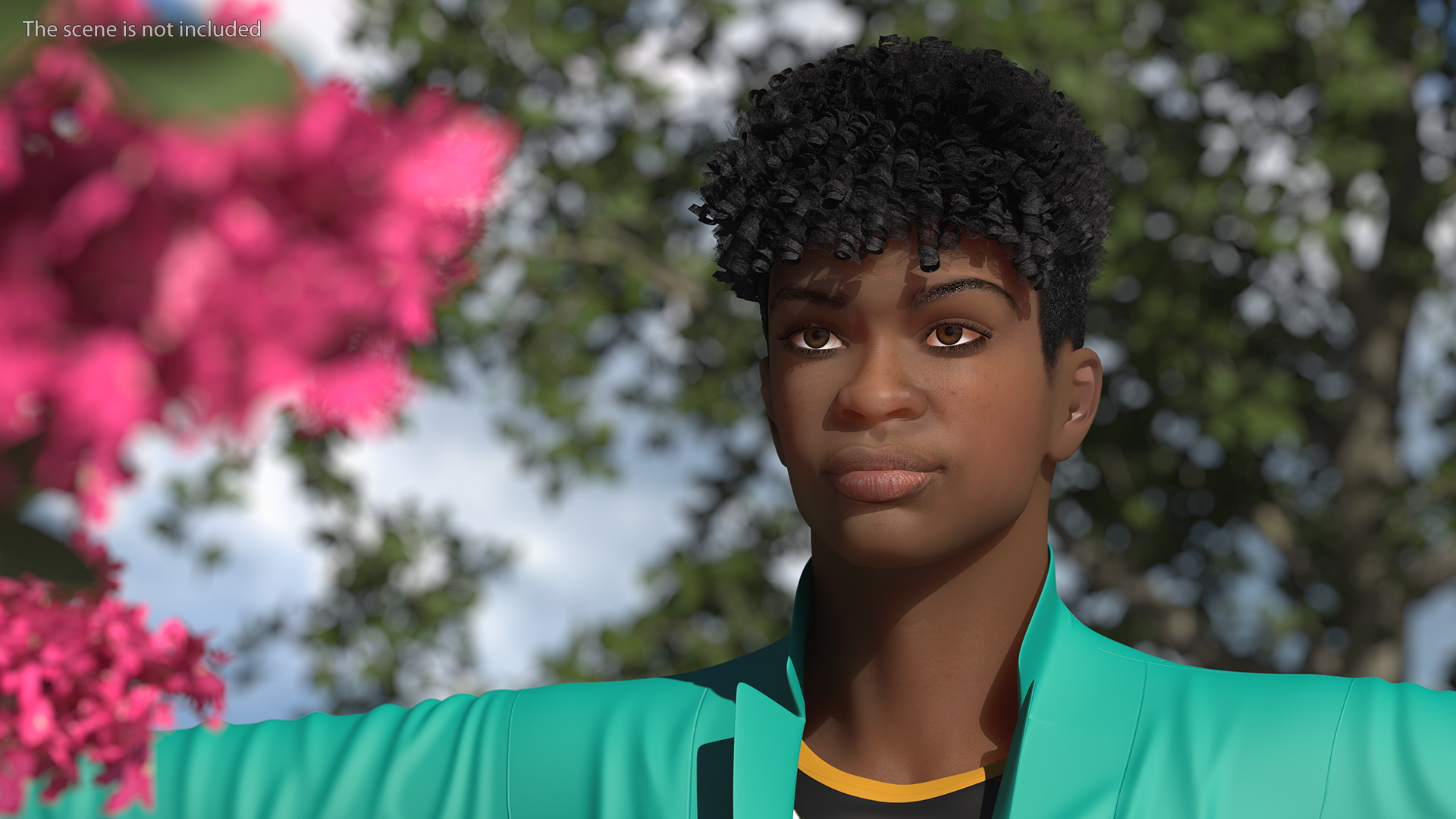 Light Skin Teenager Fashionable Style T Pose 3D model