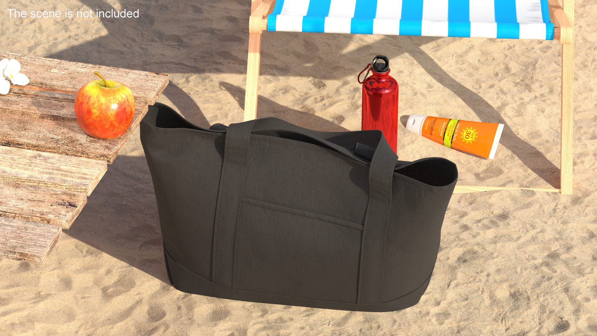 Travel Tote Black 3D