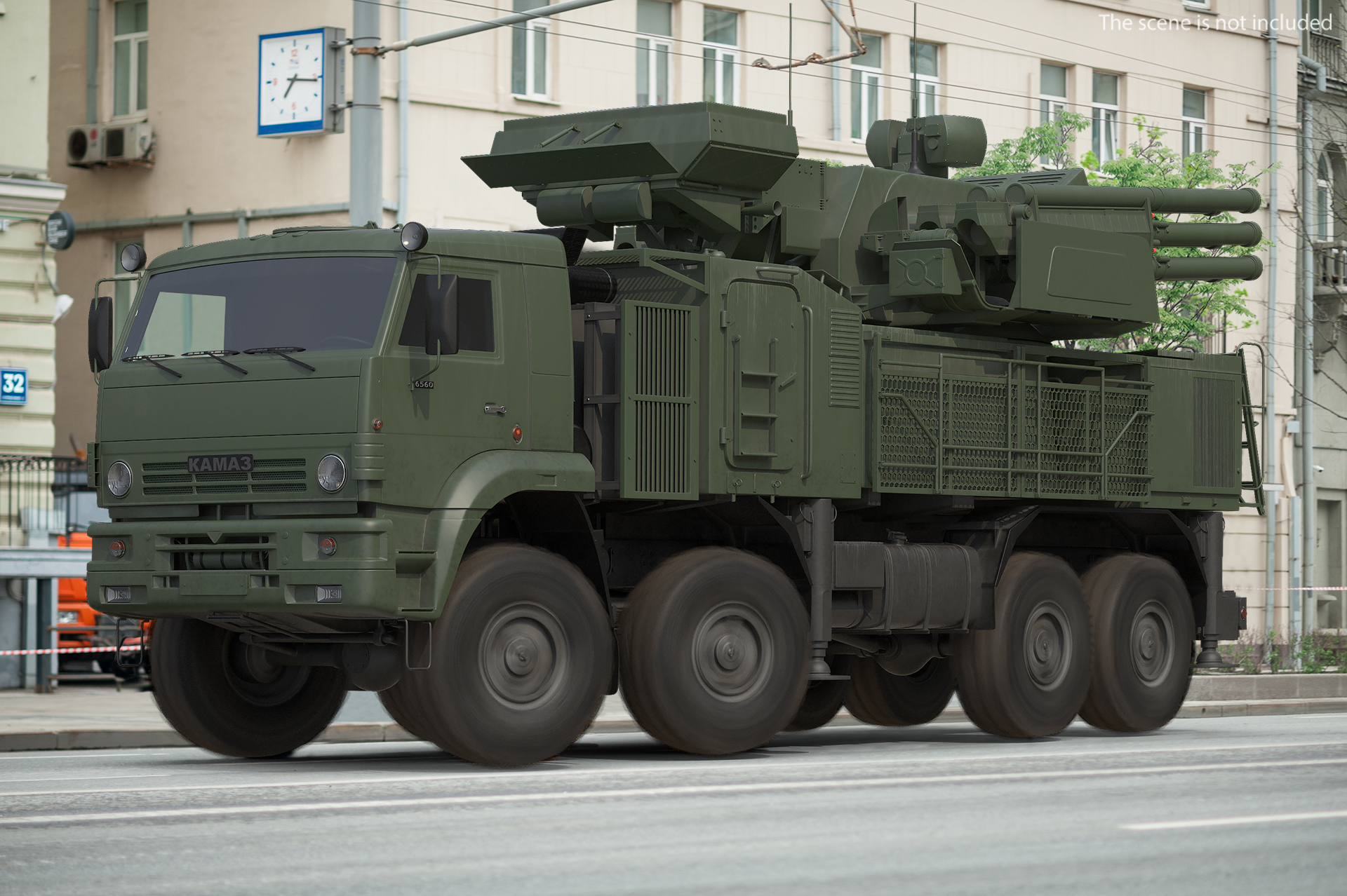 Pantsir S1 SA-22 Greyhound Dirty Rigged 3D model