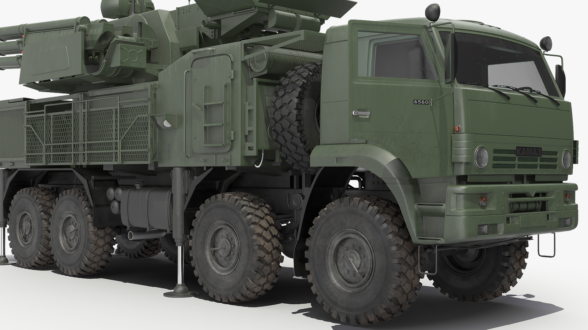 Pantsir S1 SA-22 Greyhound Dirty Rigged 3D model
