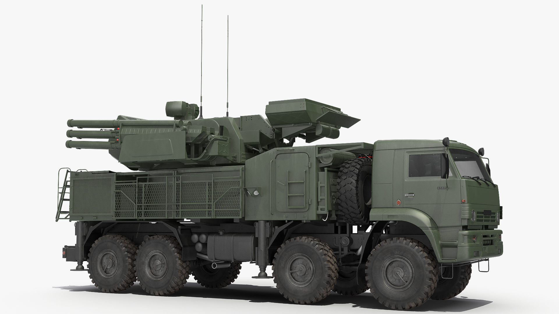 Pantsir S1 SA-22 Greyhound Dirty Rigged 3D model