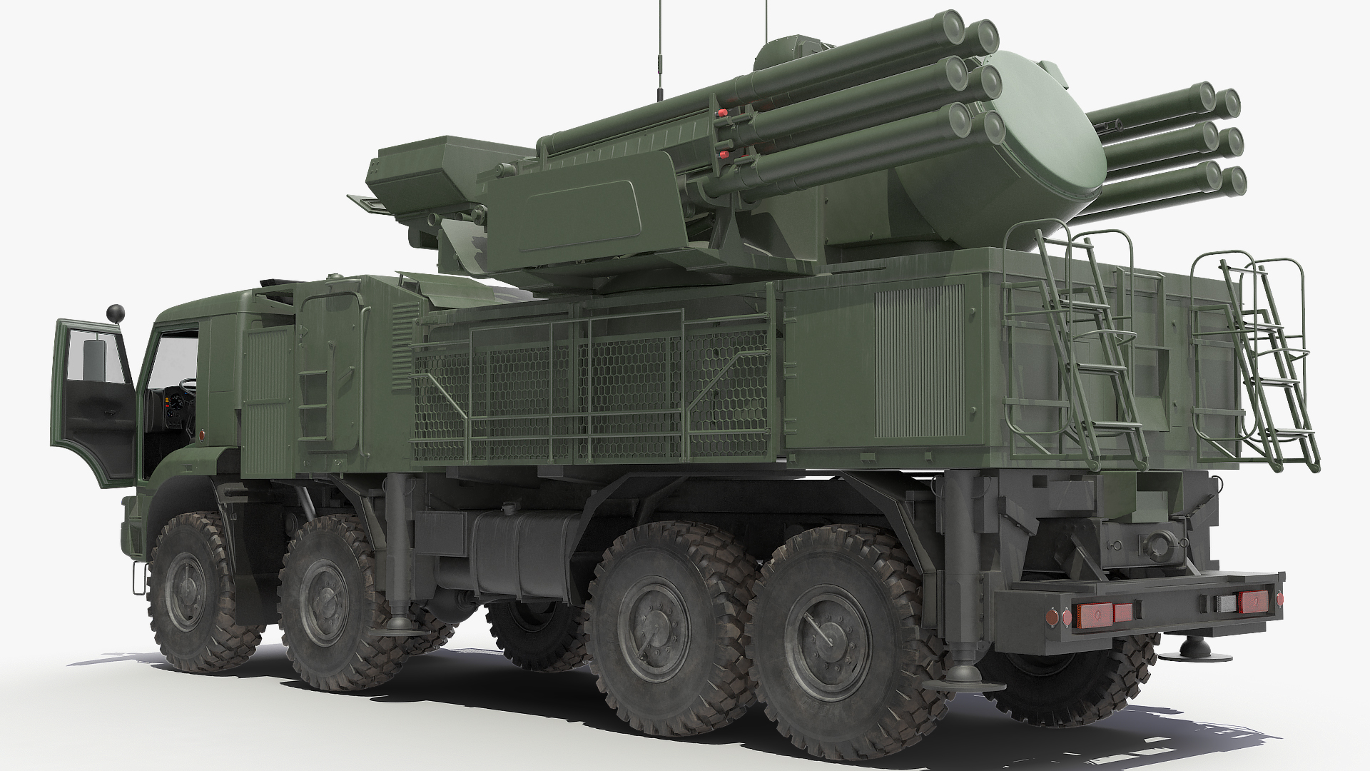 Pantsir S1 SA-22 Greyhound Dirty Rigged 3D model