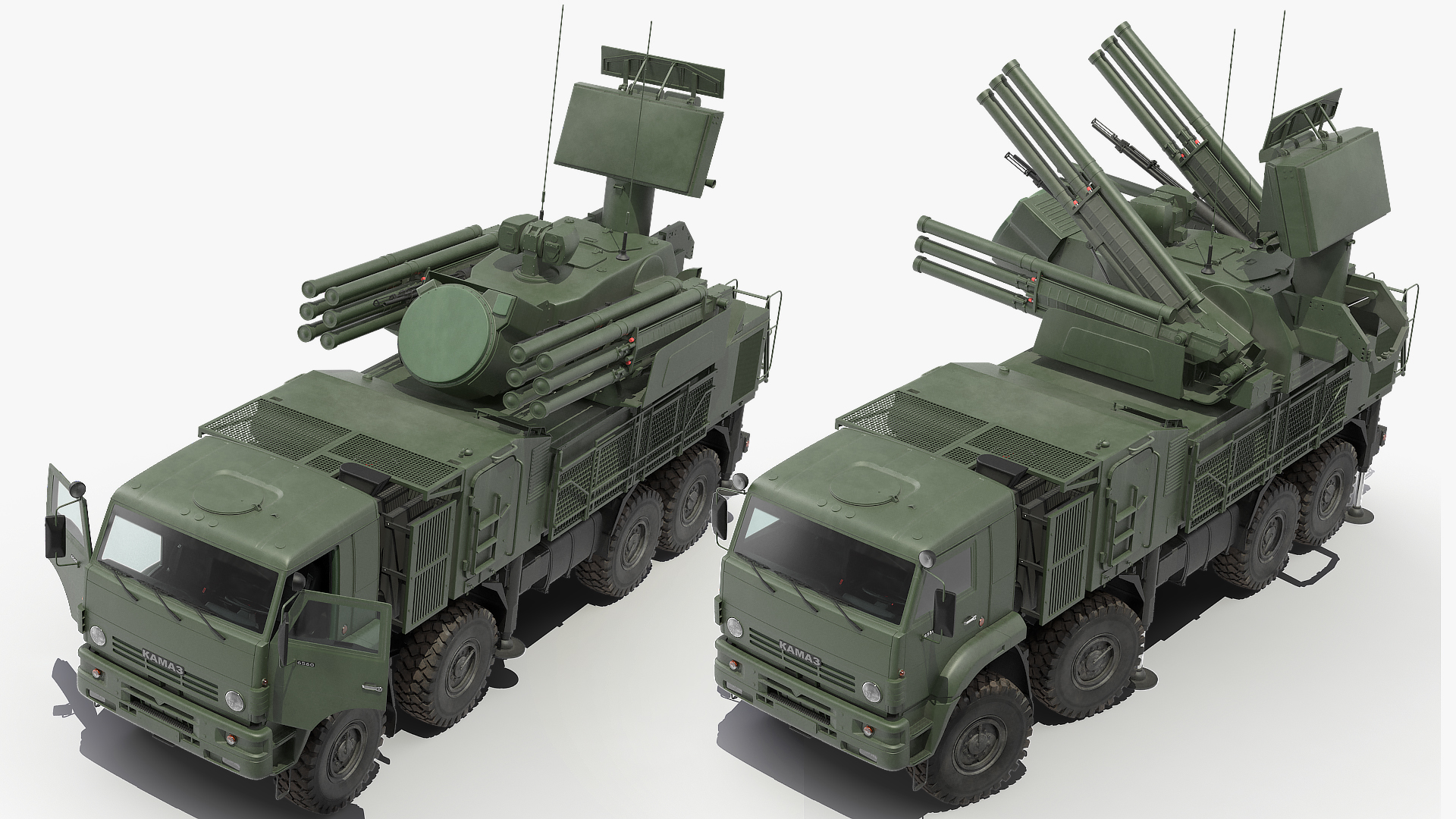 Pantsir S1 SA-22 Greyhound Dirty Rigged 3D model