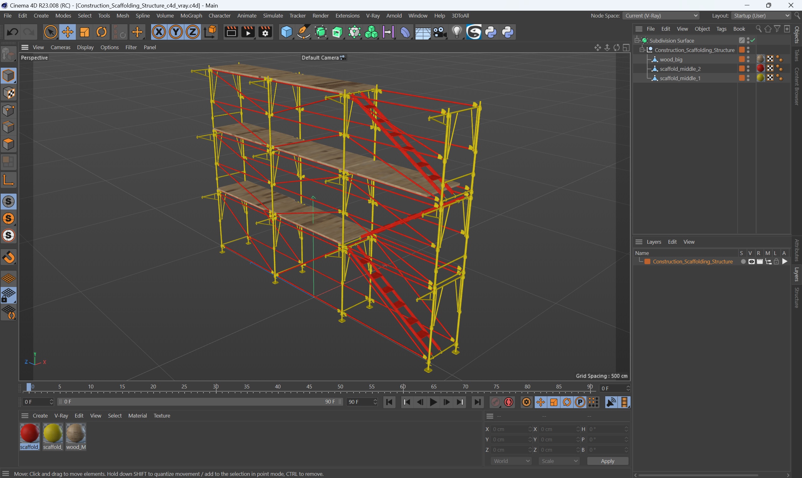 Construction Scaffolding Structure 3D model