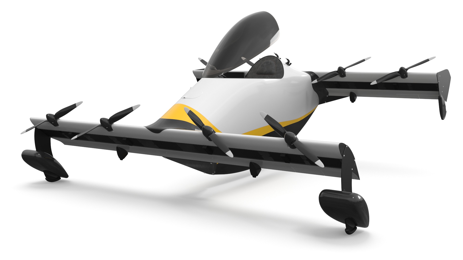 3D Personal EVTOL Aircraft with 8 Propellers