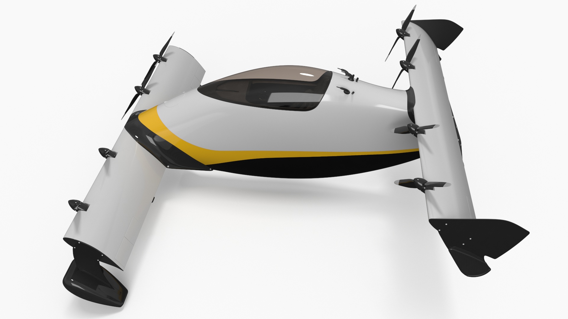 3D Personal EVTOL Aircraft with 8 Propellers
