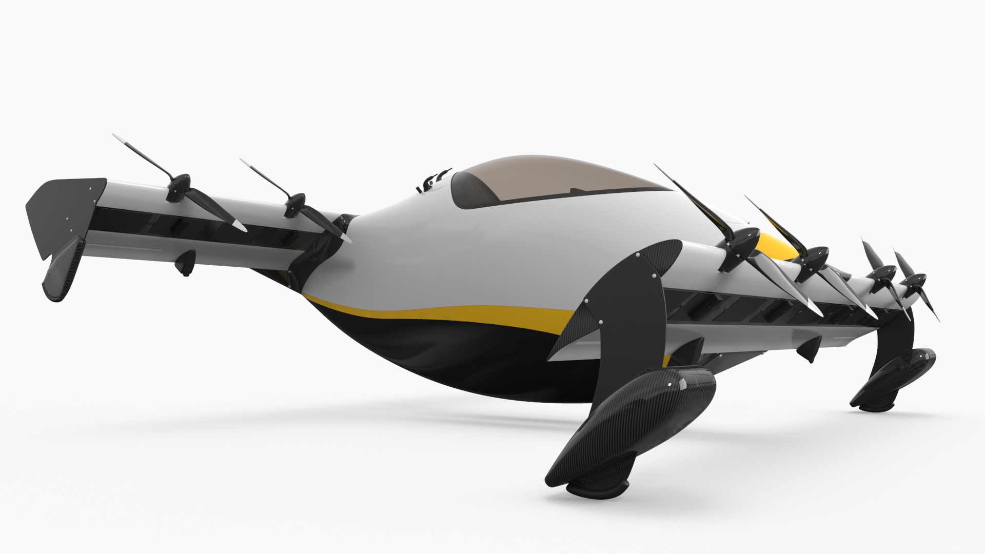 3D Personal EVTOL Aircraft with 8 Propellers