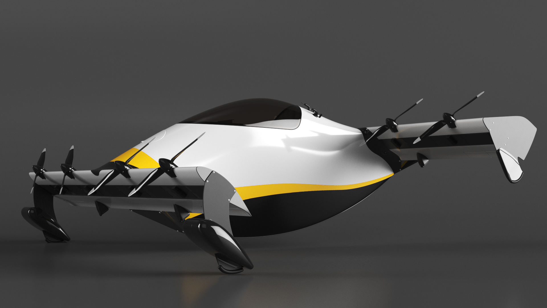 3D Personal EVTOL Aircraft with 8 Propellers