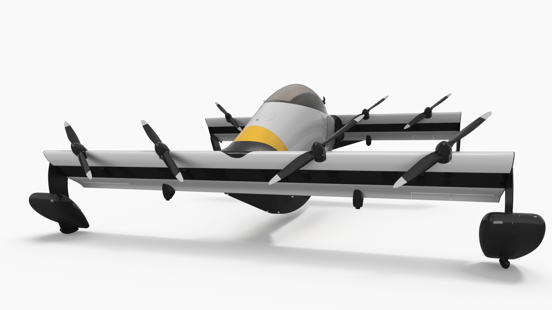 3D Personal EVTOL Aircraft with 8 Propellers