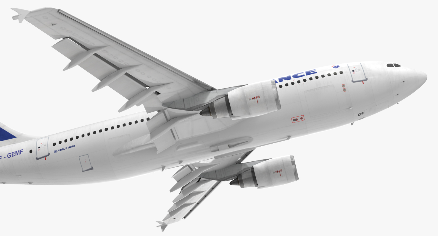 3D Airbus A310 300 Air France Rigged model