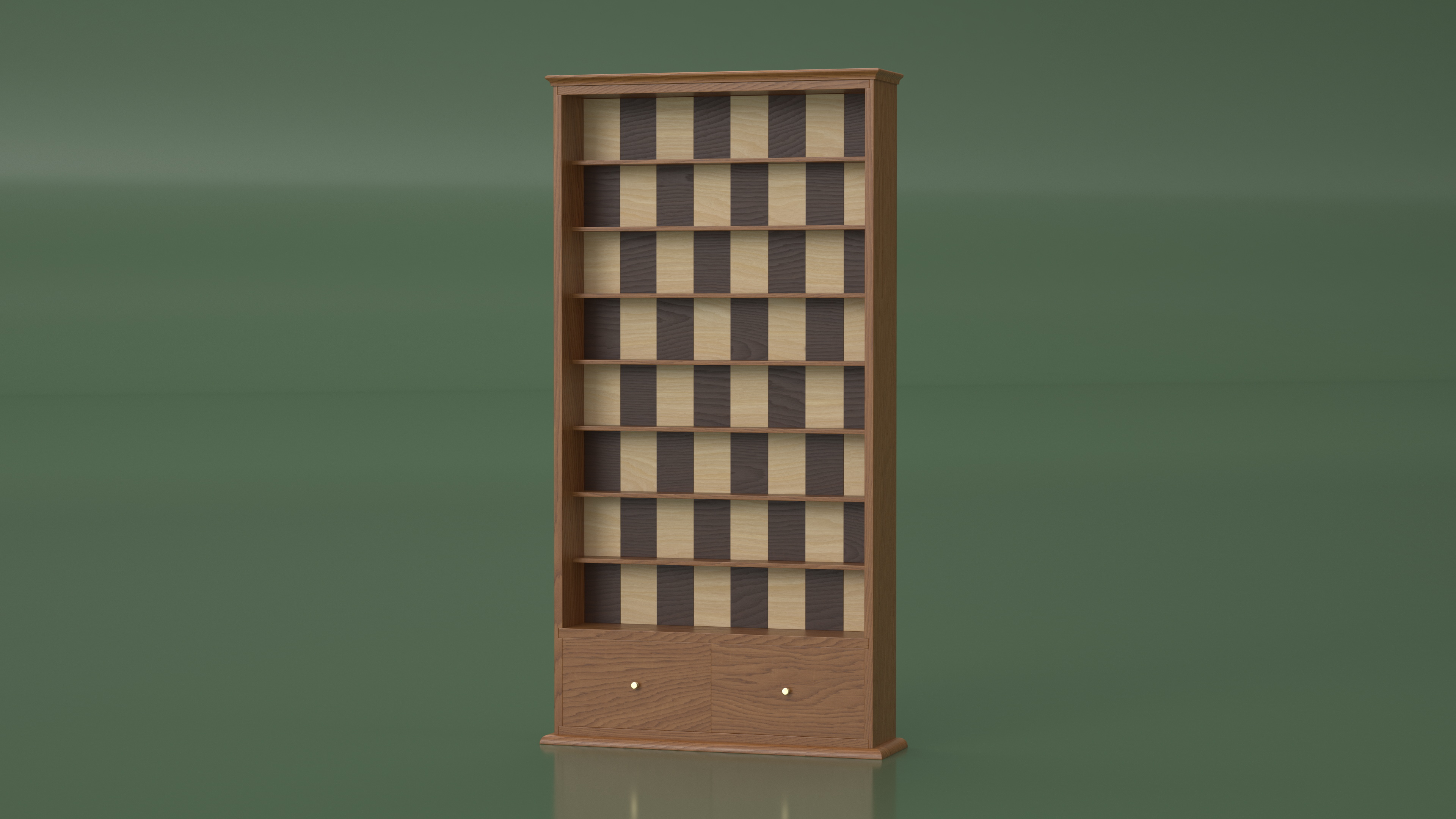 3D Wooden Wall Chess Board model