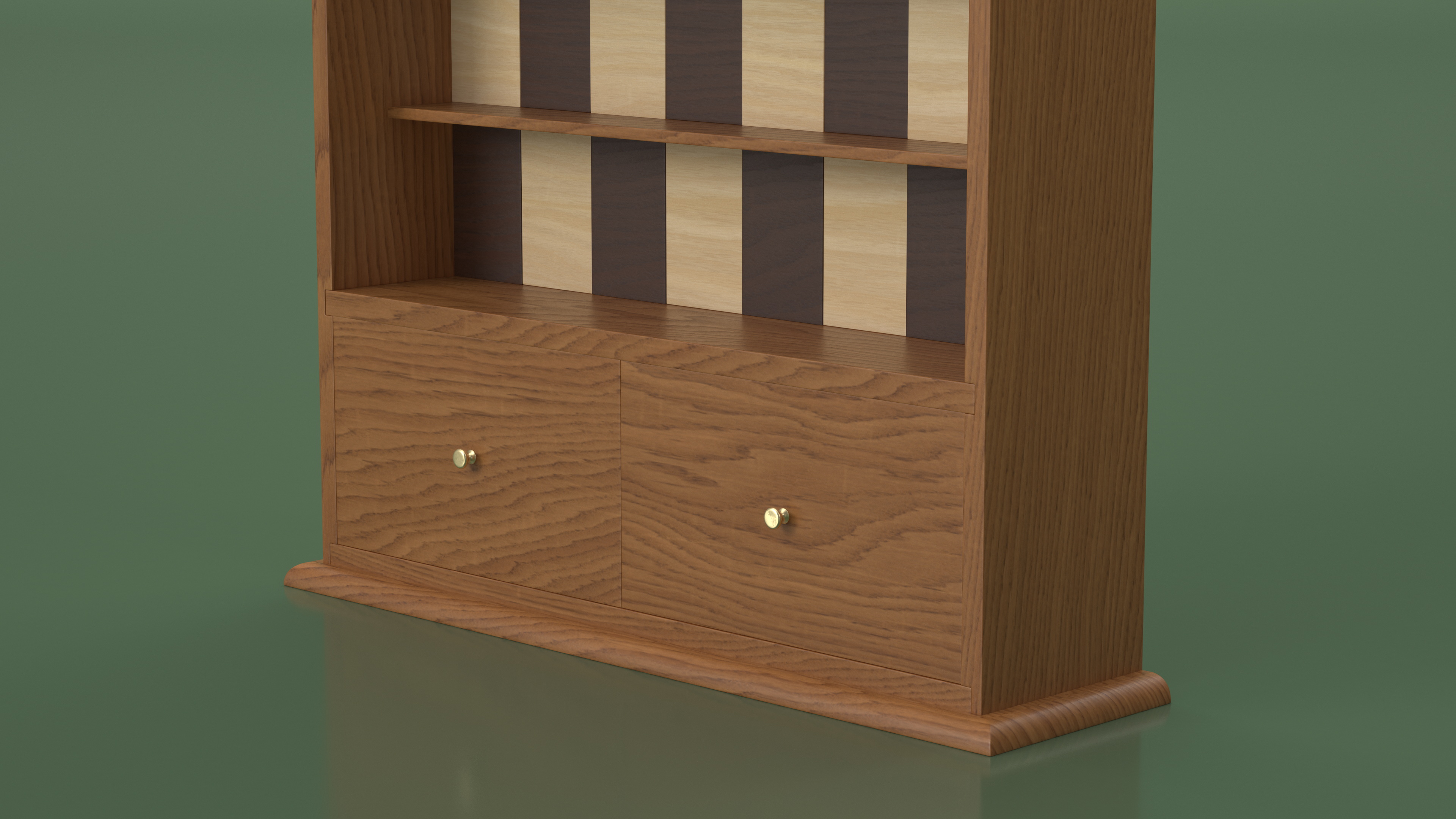 3D Wooden Wall Chess Board model
