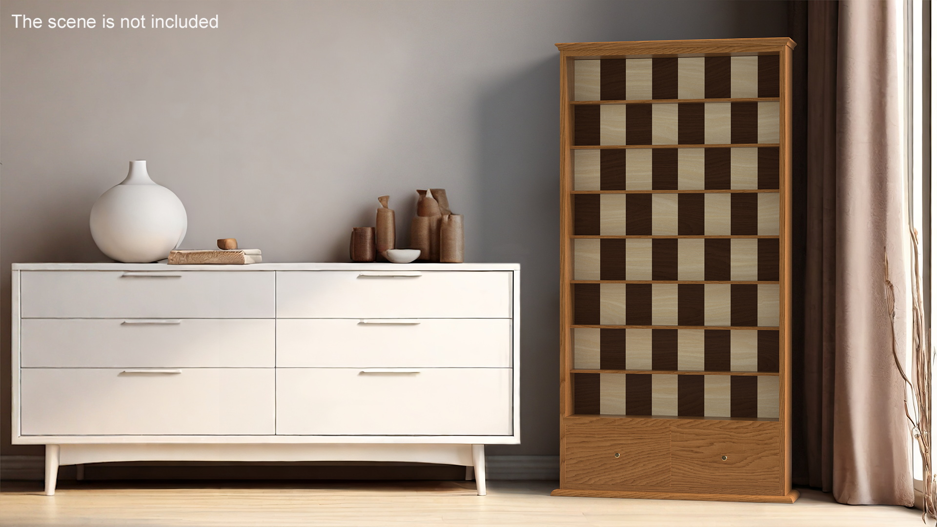 3D Wooden Wall Chess Board model