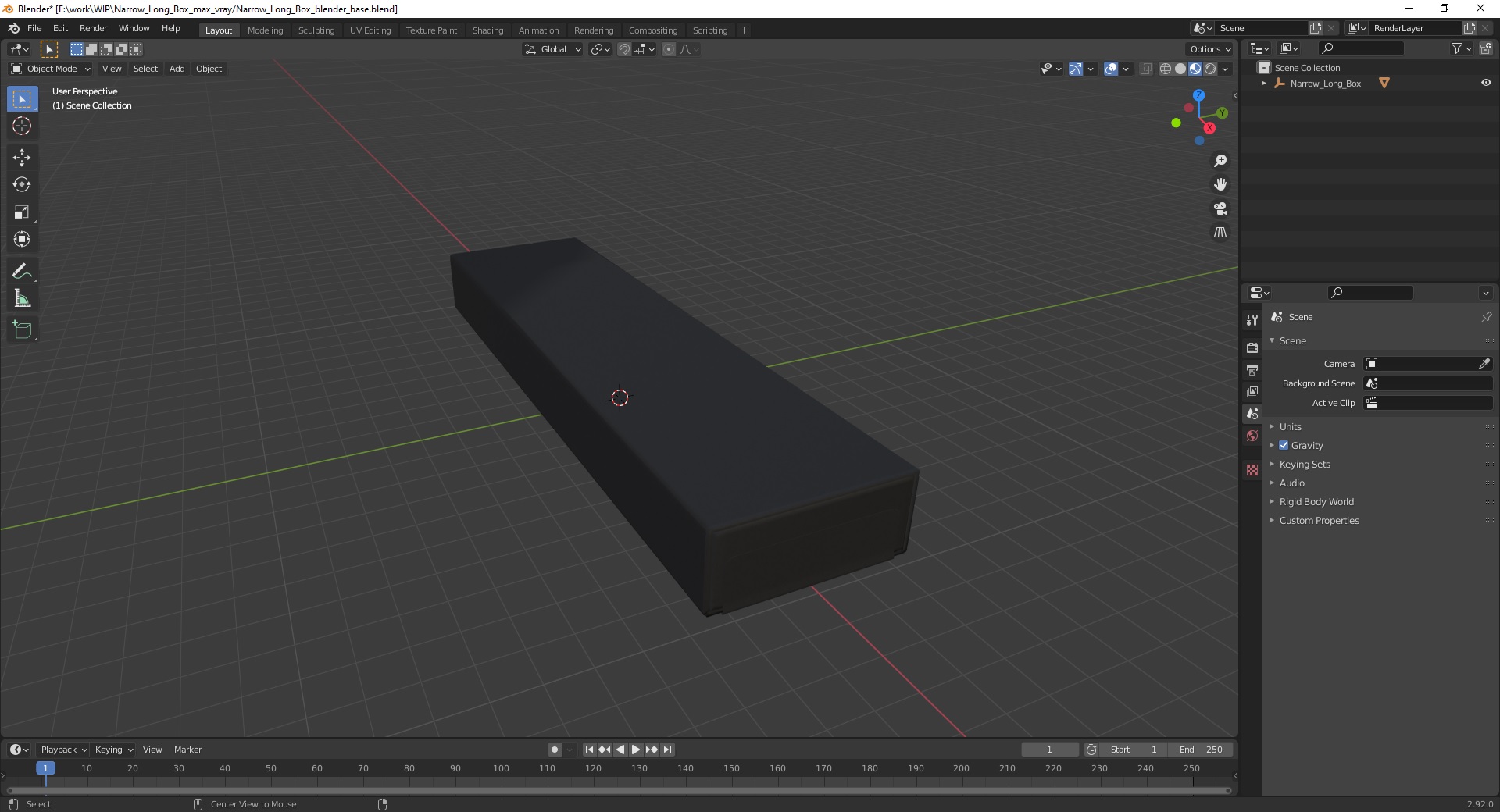 3D model Narrow Long Box