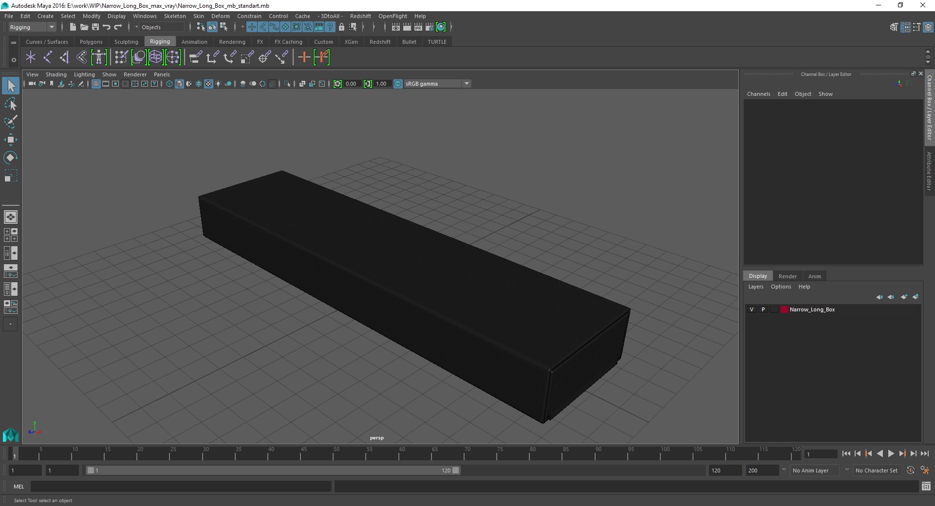 3D model Narrow Long Box