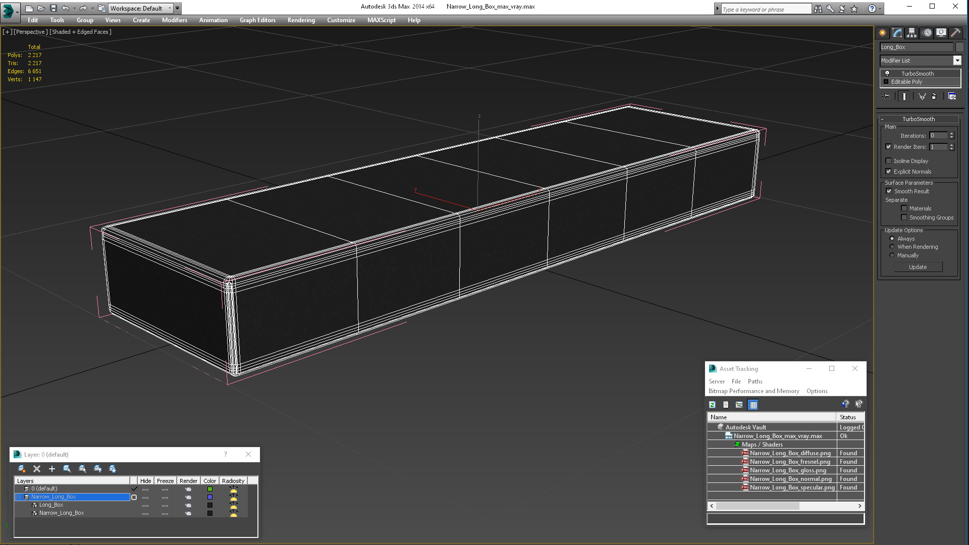 3D model Narrow Long Box