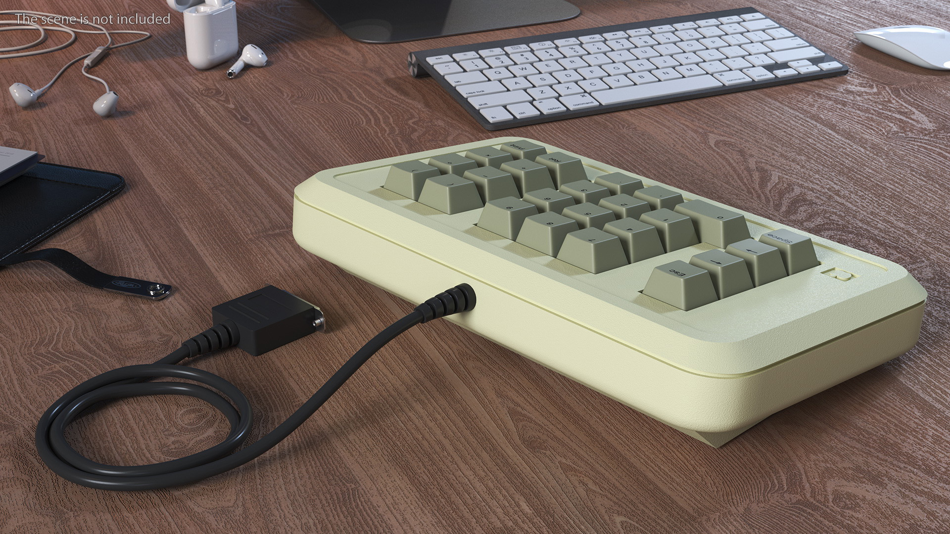 3D Vintage Numeric Keypad Apple model