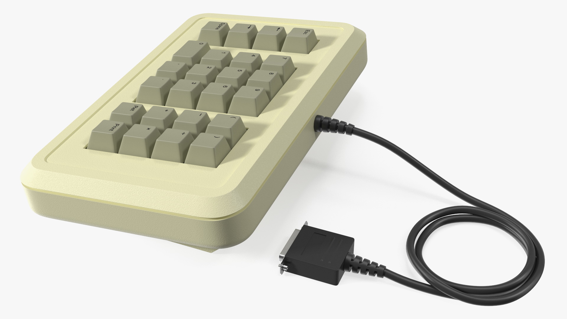 3D Vintage Numeric Keypad Apple model