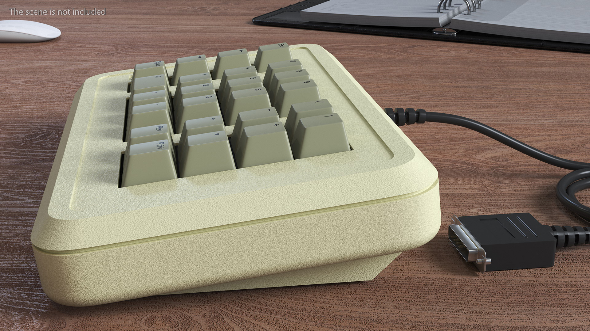 3D Vintage Numeric Keypad Apple model