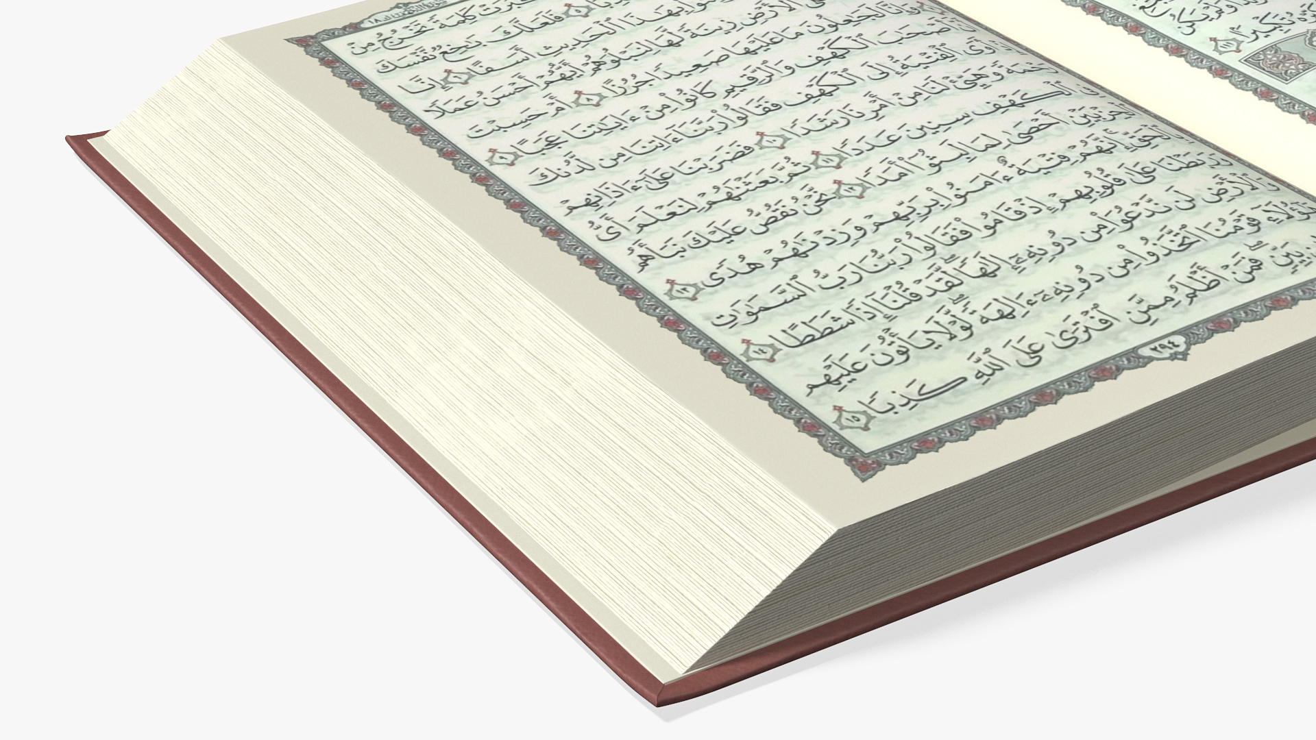 Quran Book Red Open 3D model
