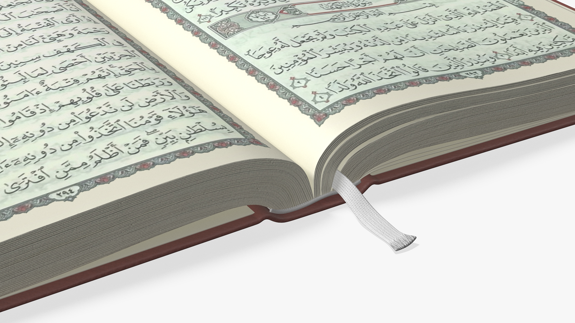 Quran Book Red Open 3D model