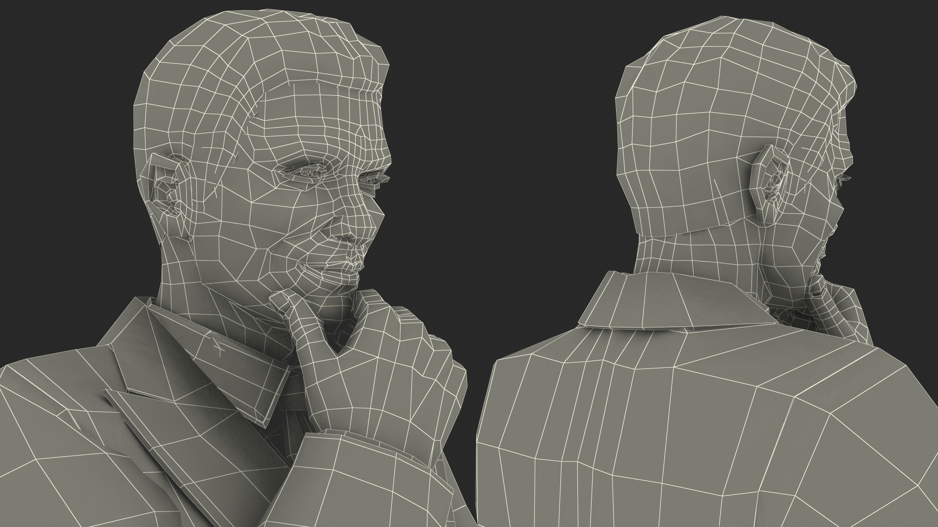 3D model Businessman Thinking Pose