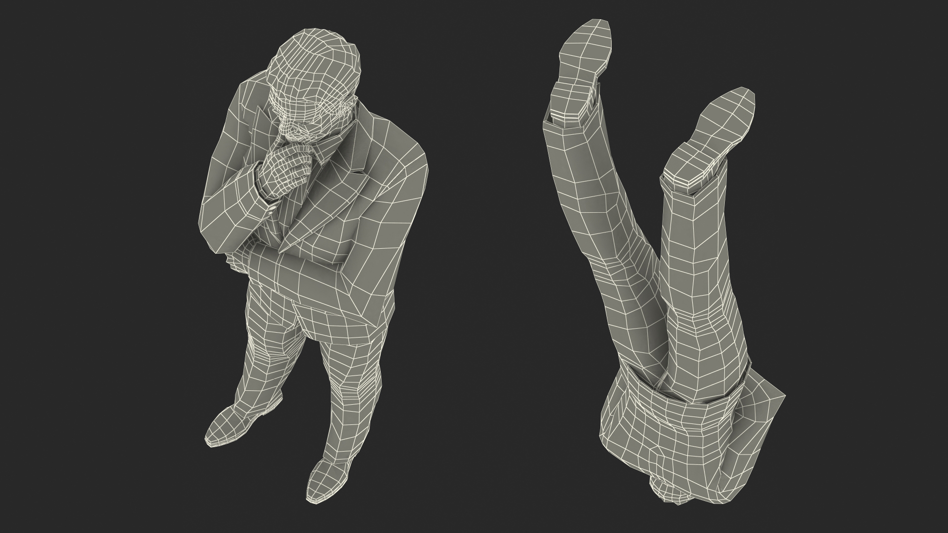 3D model Businessman Thinking Pose