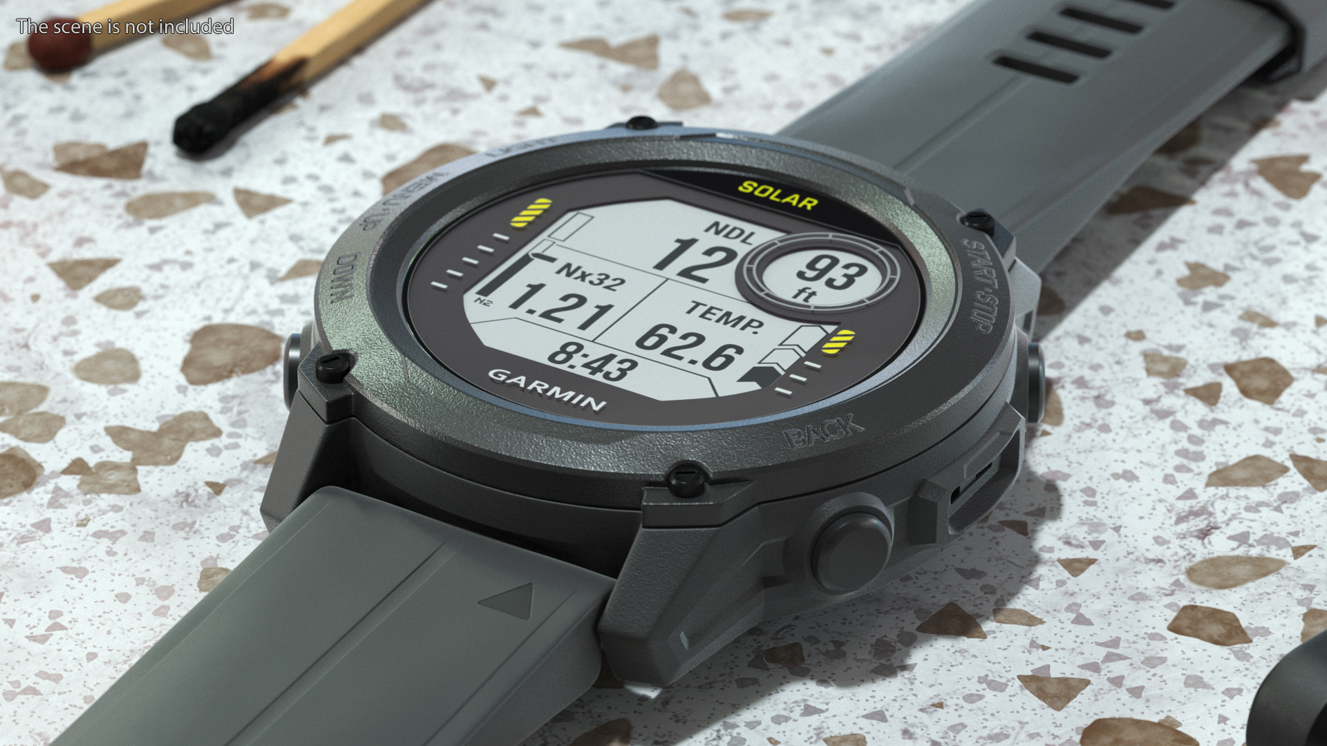3D Garmin Descent Black Dive Computer G1 Solar model