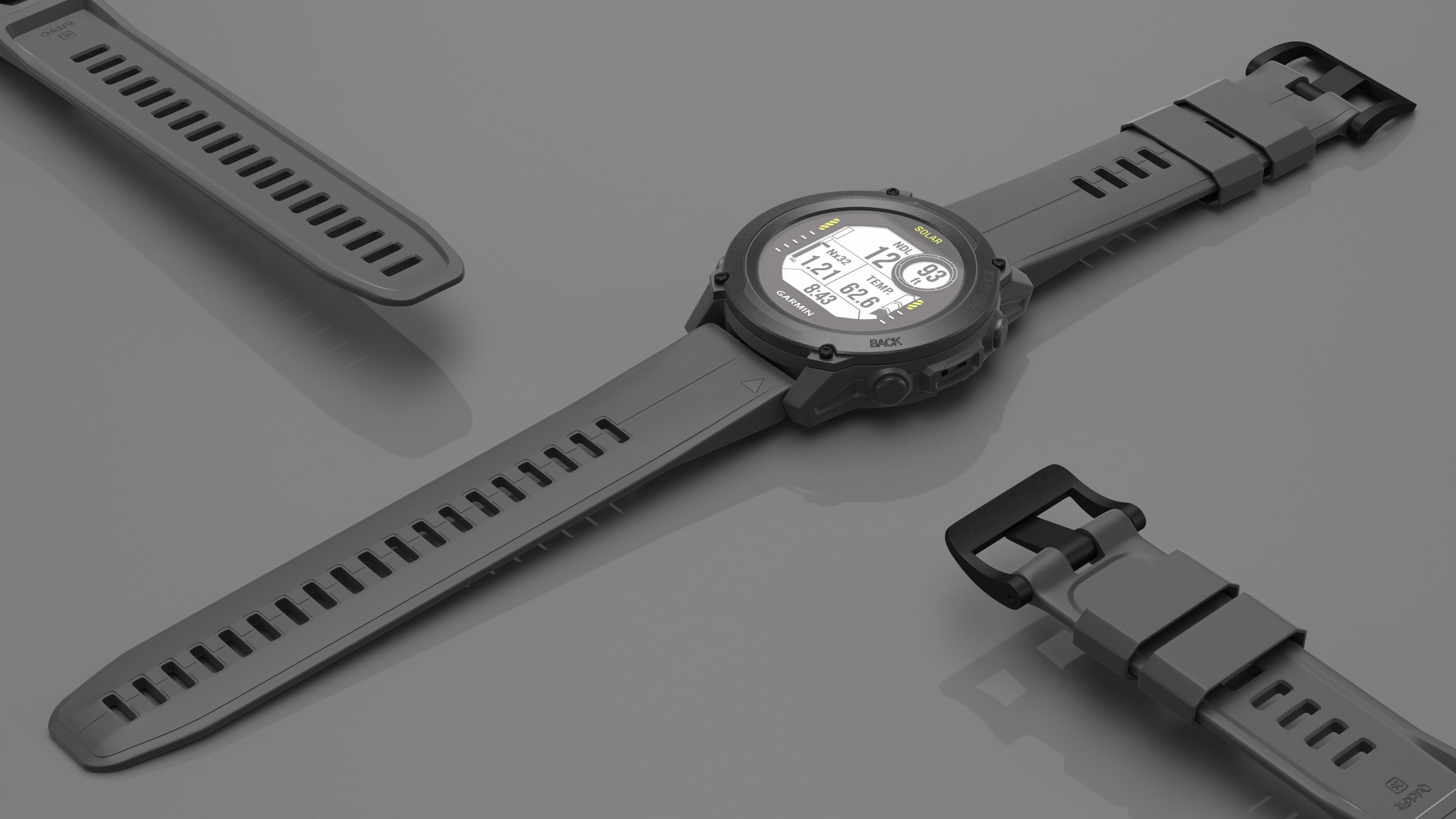 3D Garmin Descent Black Dive Computer G1 Solar model