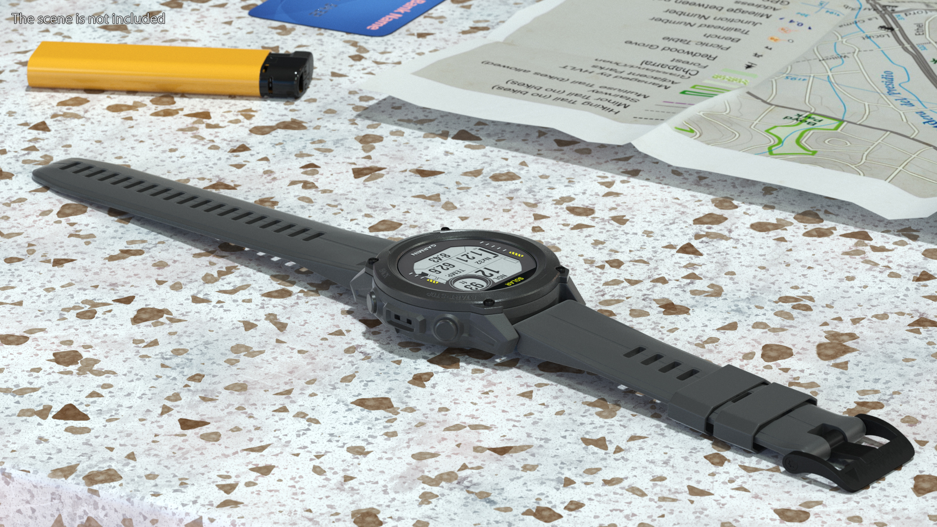 3D Garmin Descent Black Dive Computer G1 Solar model