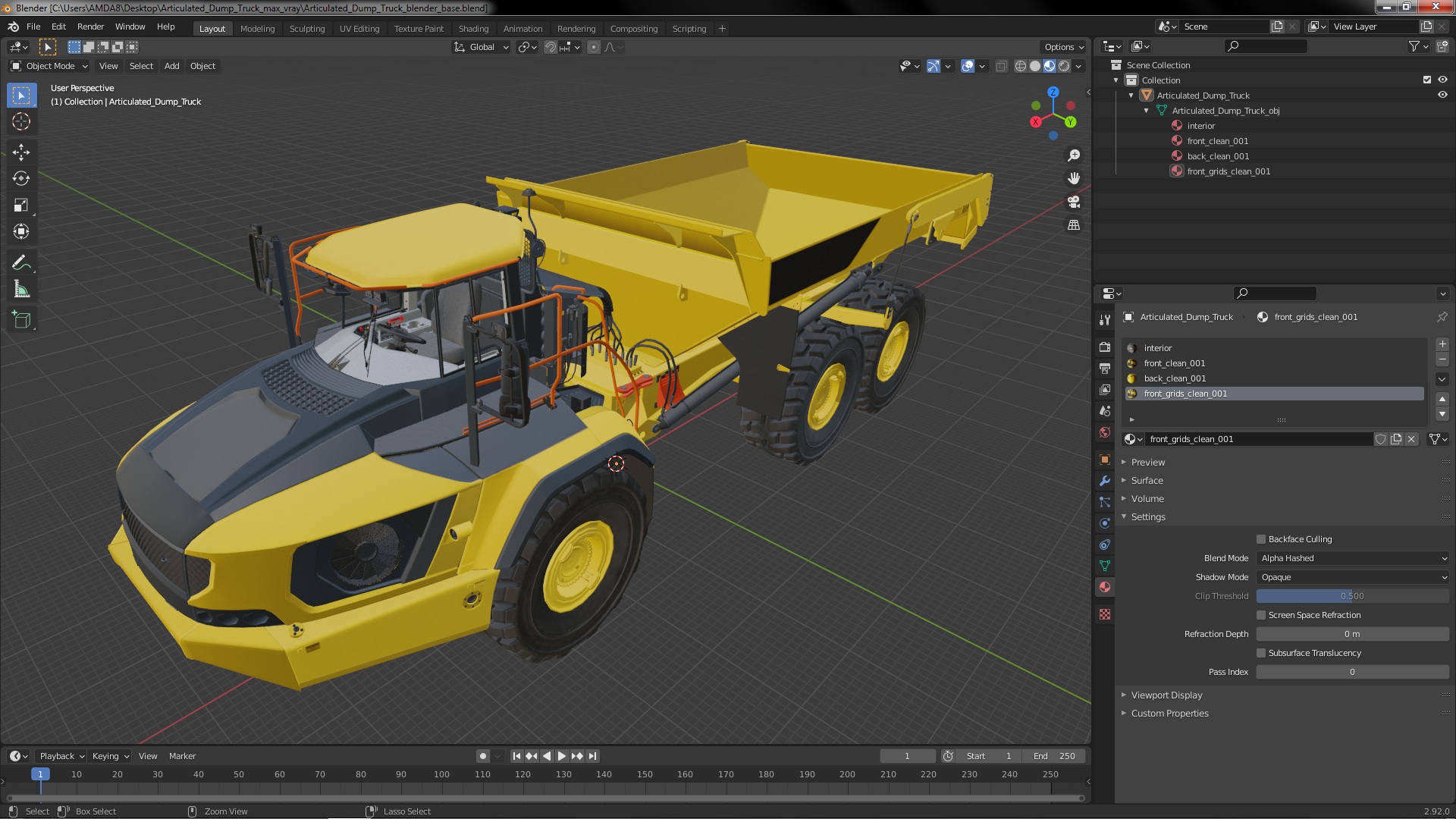 Articulated Dump Truck 3D