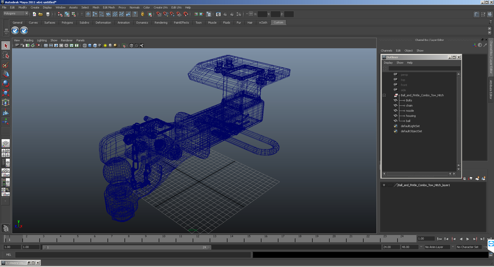 3D Ball and Pintle Combo Tow Hitch