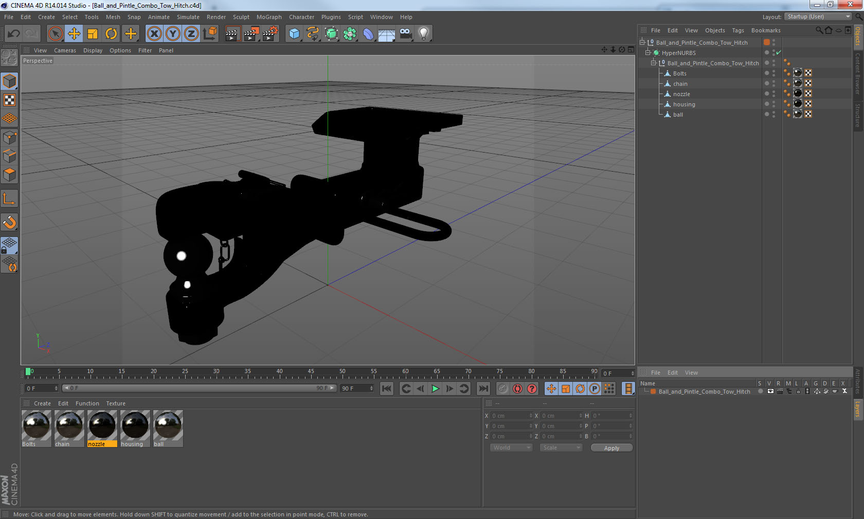 3D Ball and Pintle Combo Tow Hitch