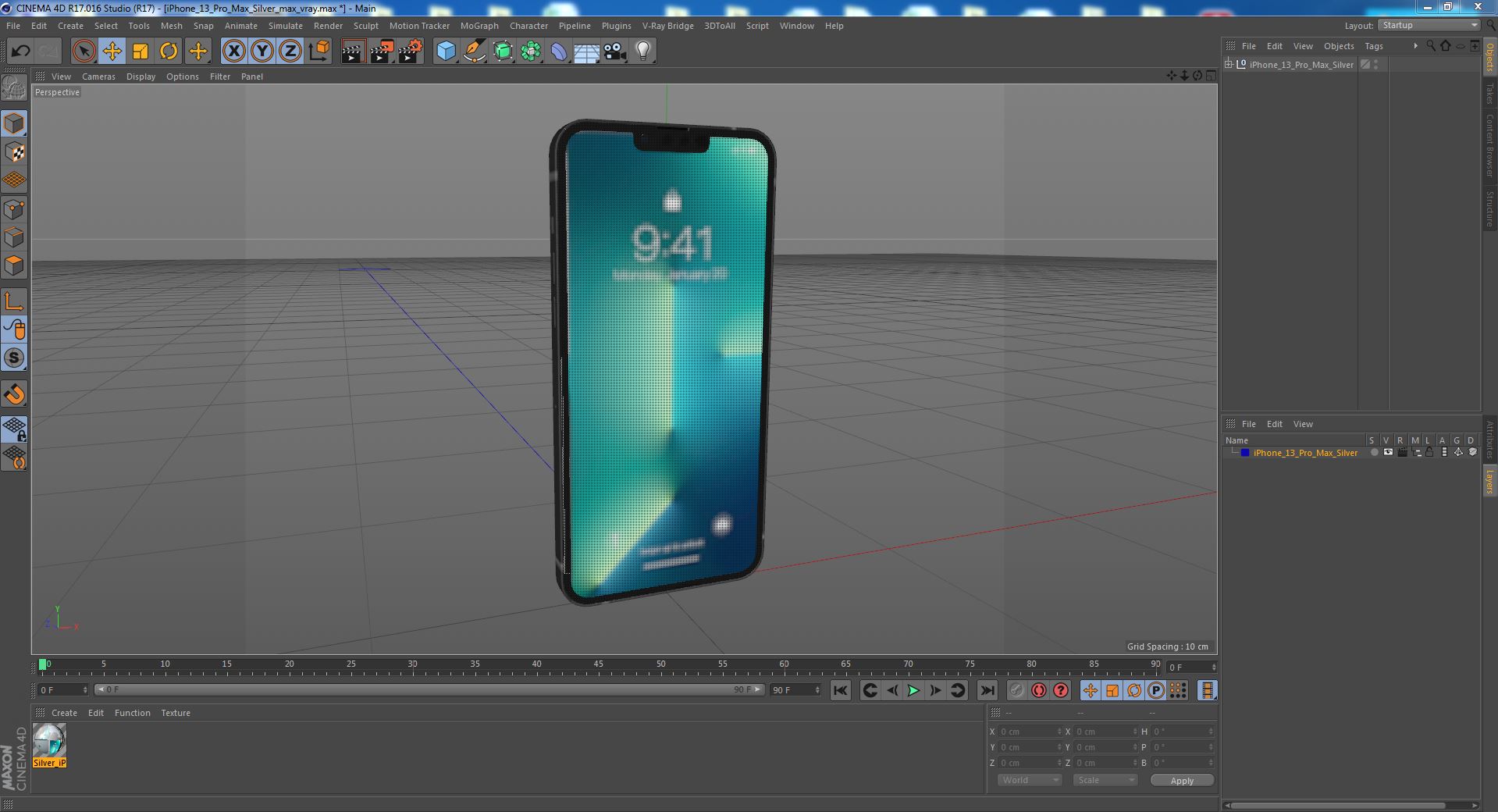 iPhone 13 Pro Max Silver 3D model