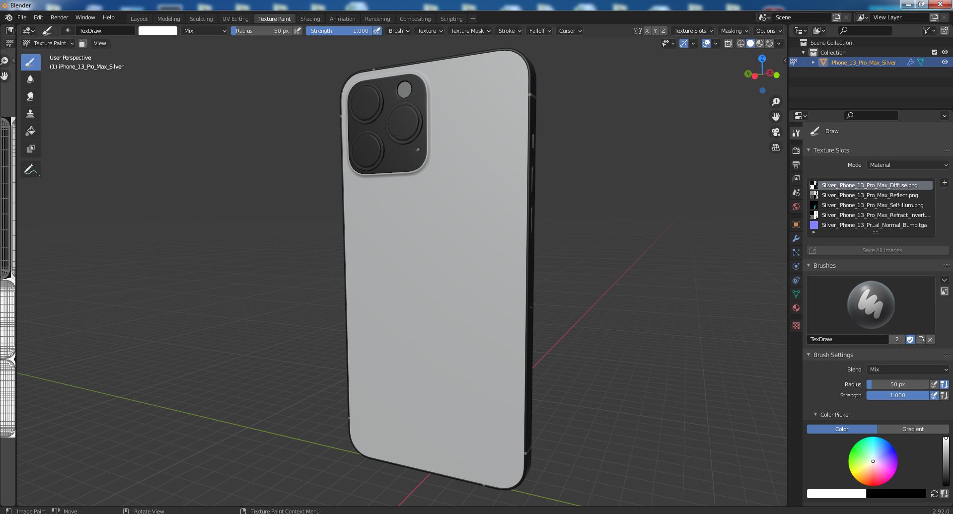 iPhone 13 Pro Max Silver 3D model