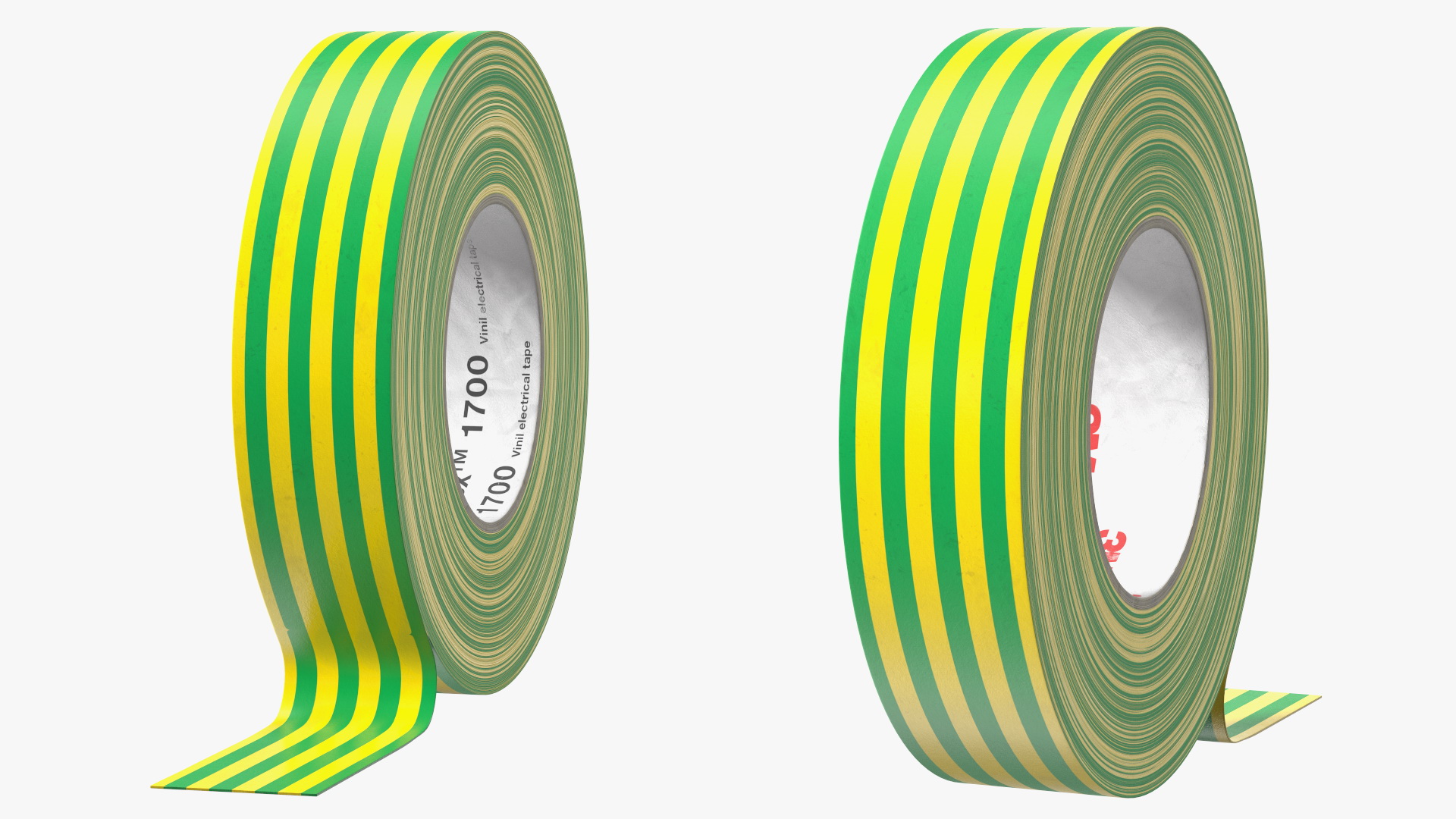 3D Temflex 1700 3M Vinyl Electrical Tape Green model